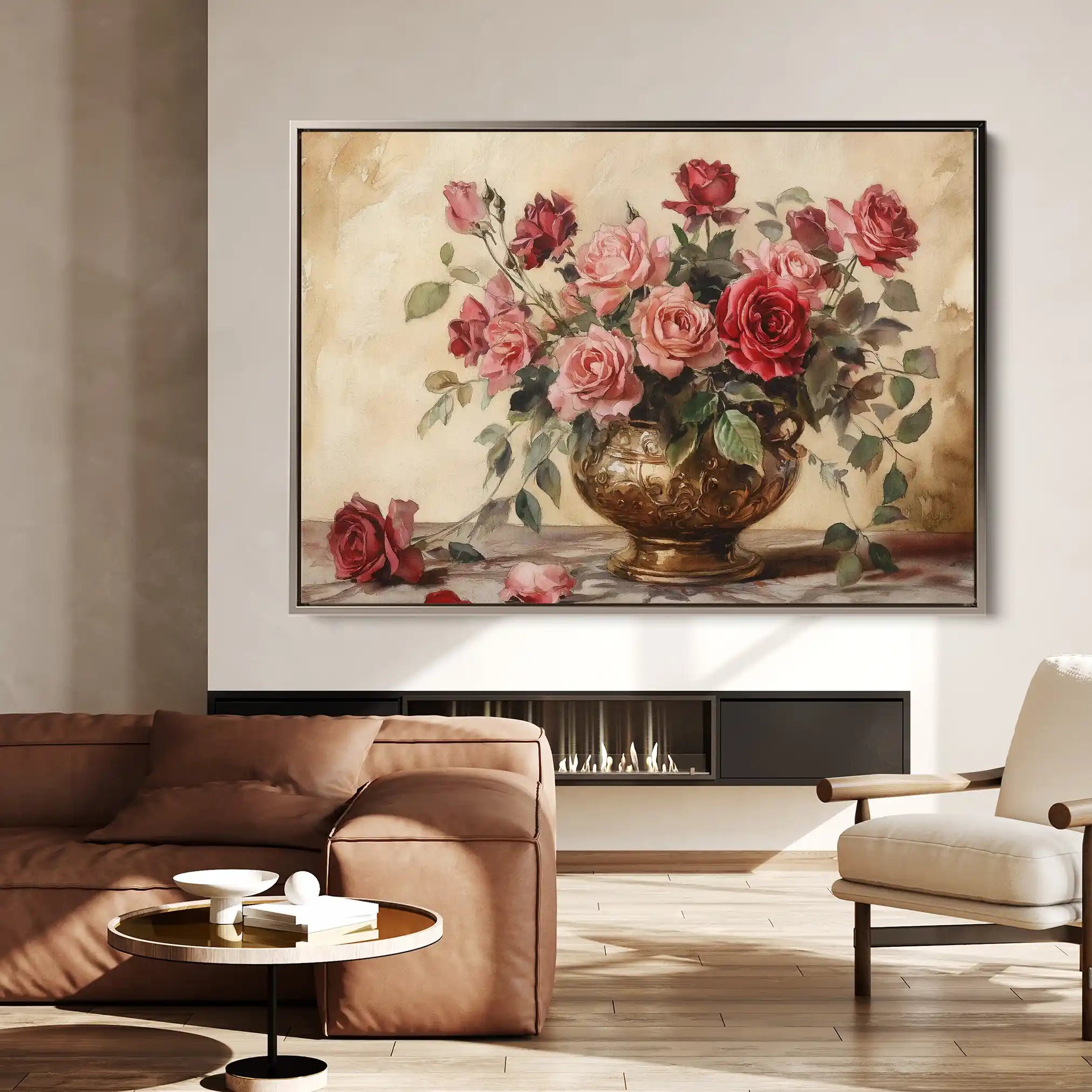Floral Canvas Wall Art WAD1007-F 90 x 60 cm / Stretched on hidden frame