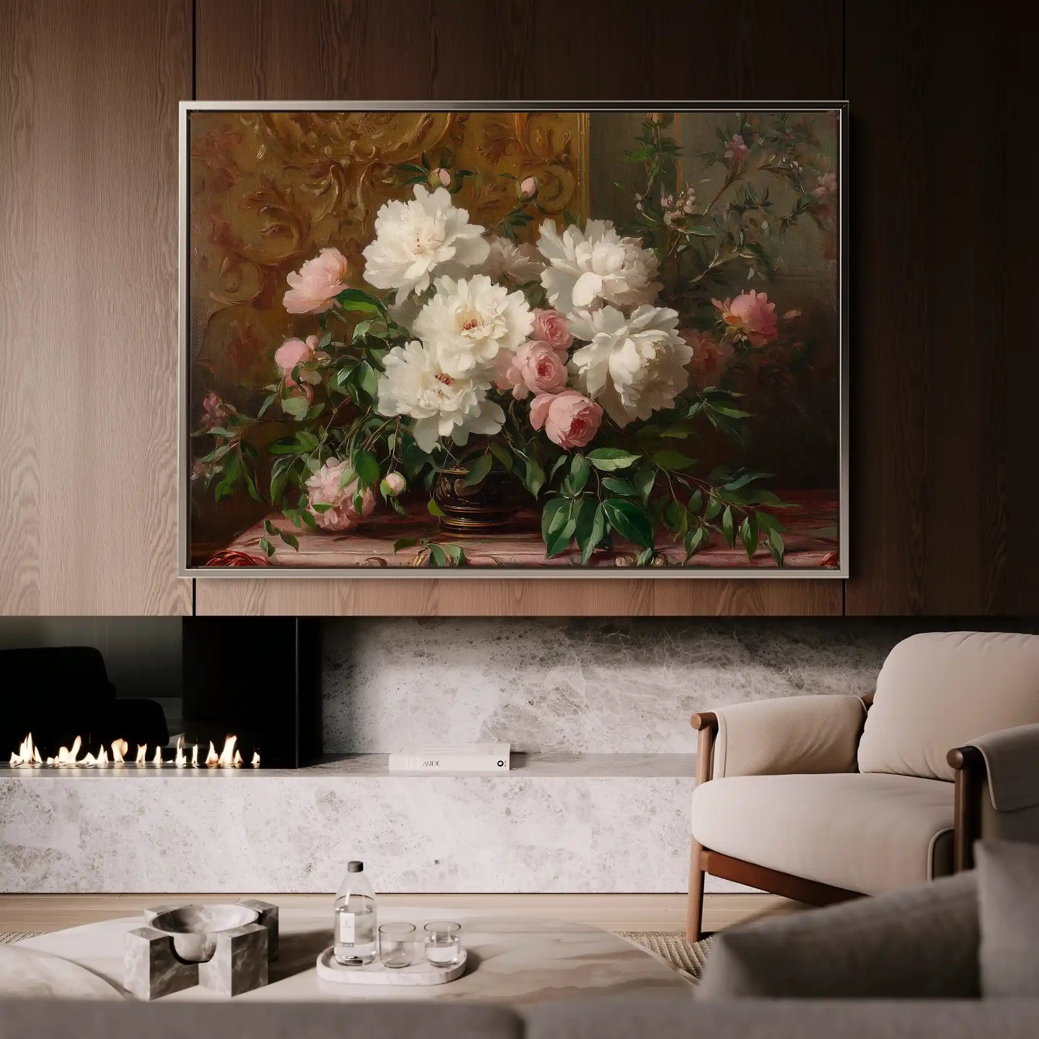 Floral Canvas Wall Art WAD1008-F 90 x 60 cm / Stretched on hidden frame