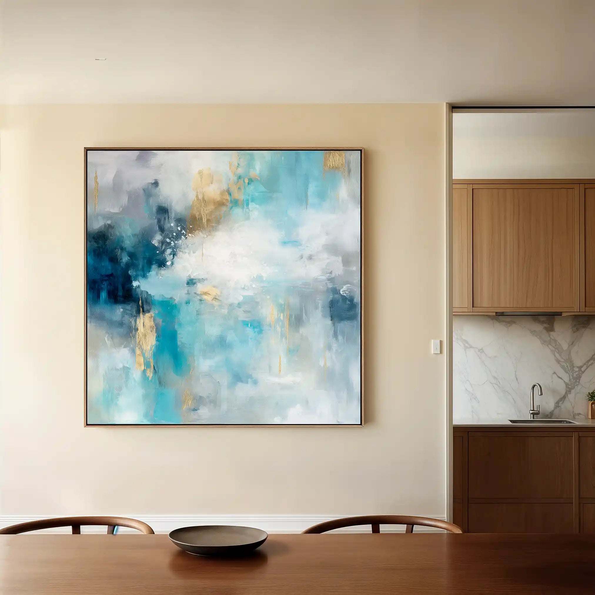 Abstract Canvas Wall Art WAD1009-A 80 x 80 cm / Stretched on hidden frame