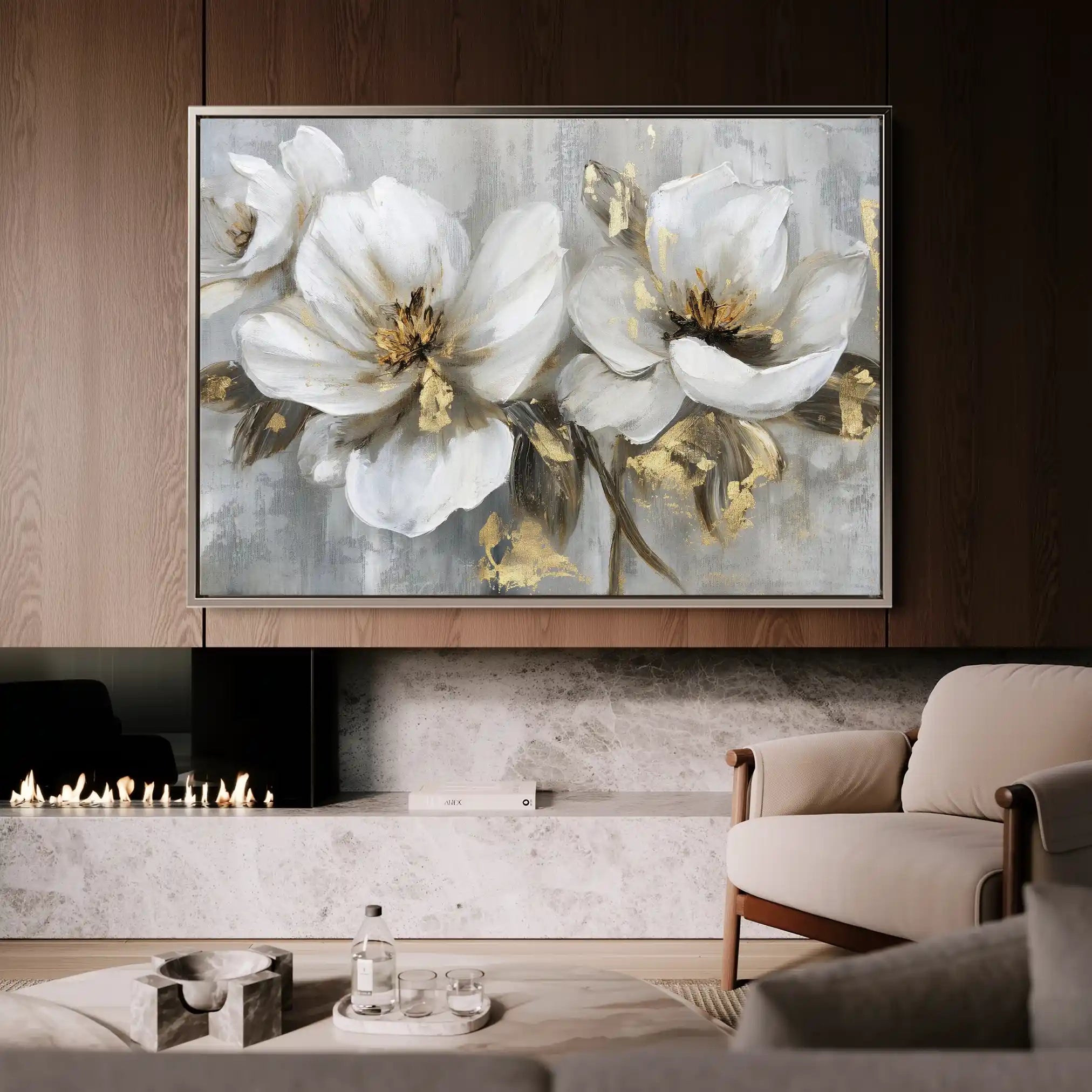 Floral Canvas Wall Art WAD101-F 90 x 60 cm / Stretched on hidden frame