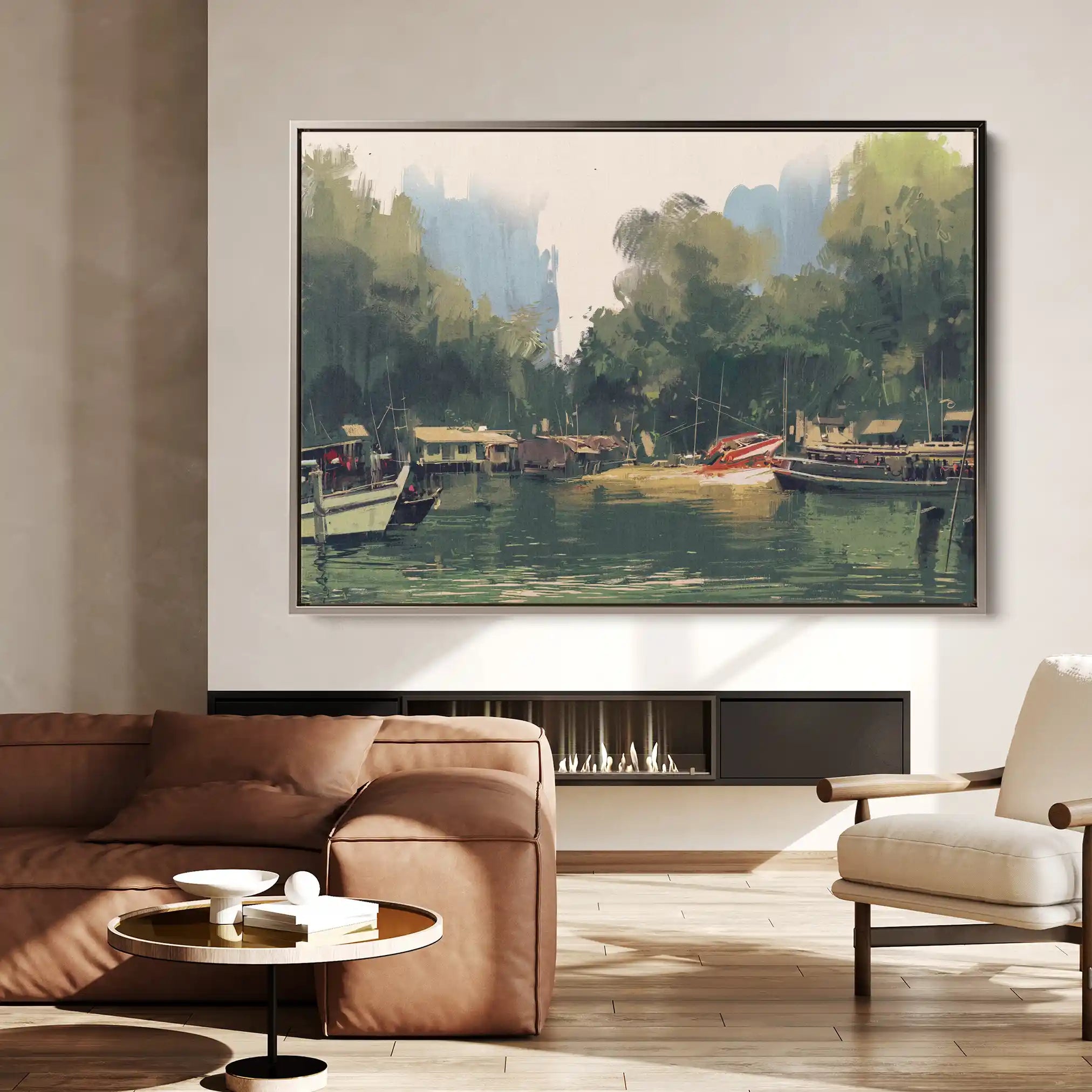 Landscape 101 Canvas Art 90 x 60 cm / Stretched on hidden frame