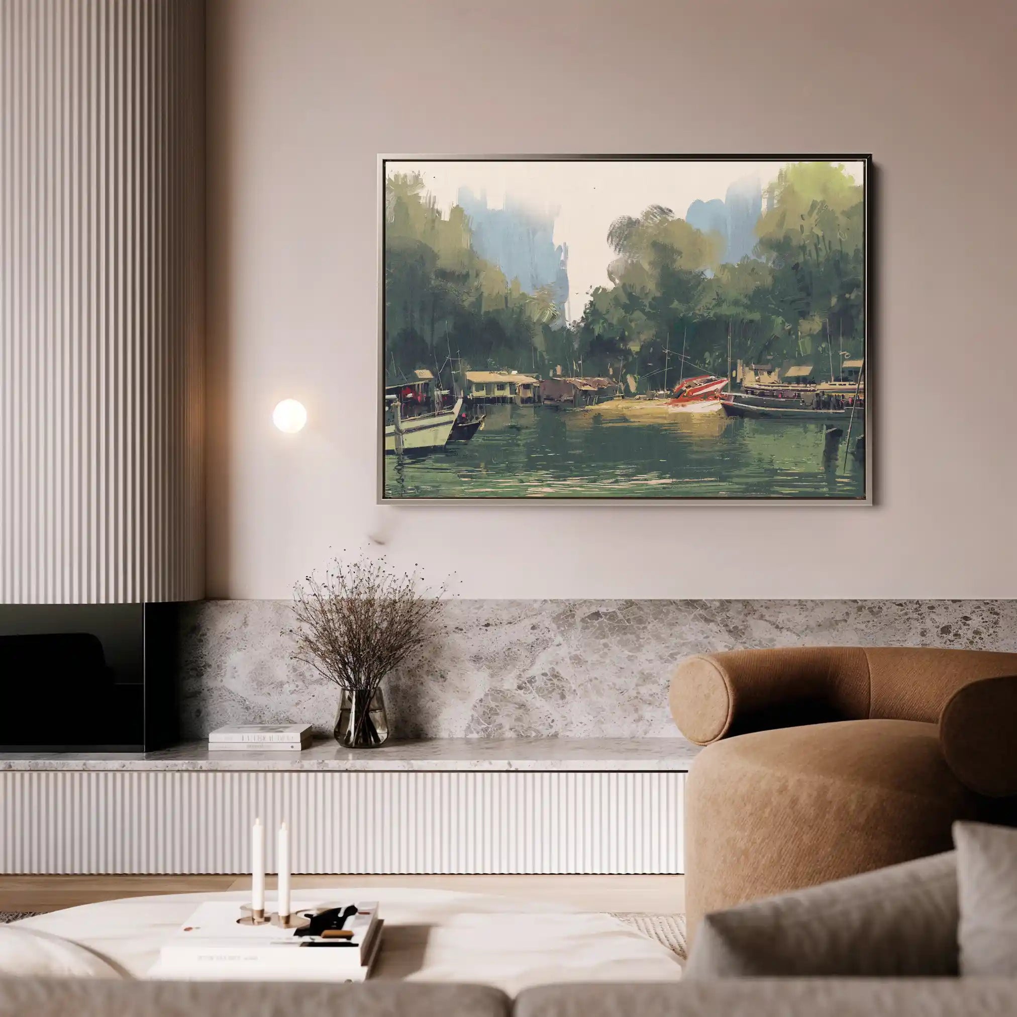 Landscape 101 Canvas Art 90 x 60 cm / Stretched on hidden frame