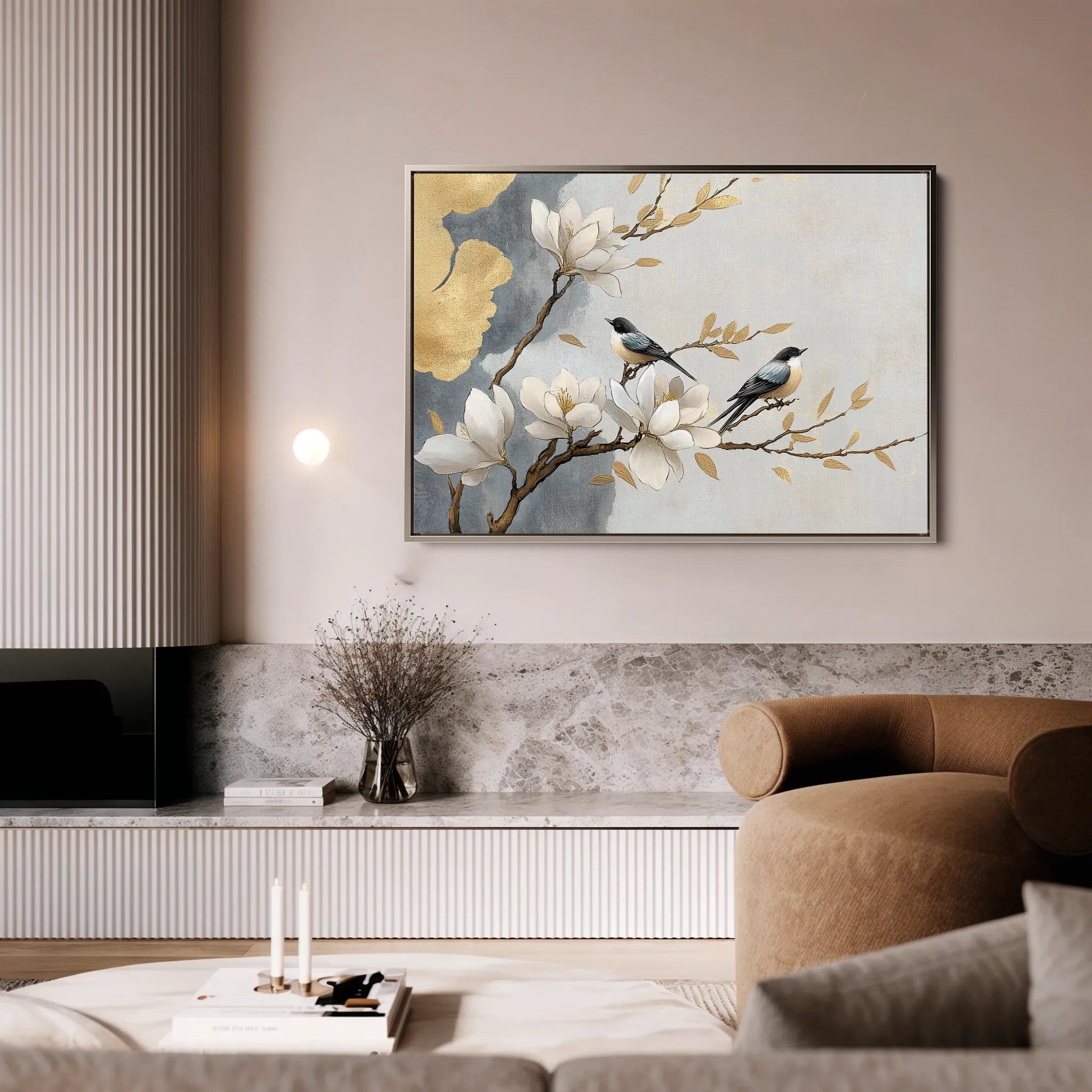 Floral Canvas Wall Art WAD1010-F 90 x 60 cm / Stretched on hidden frame