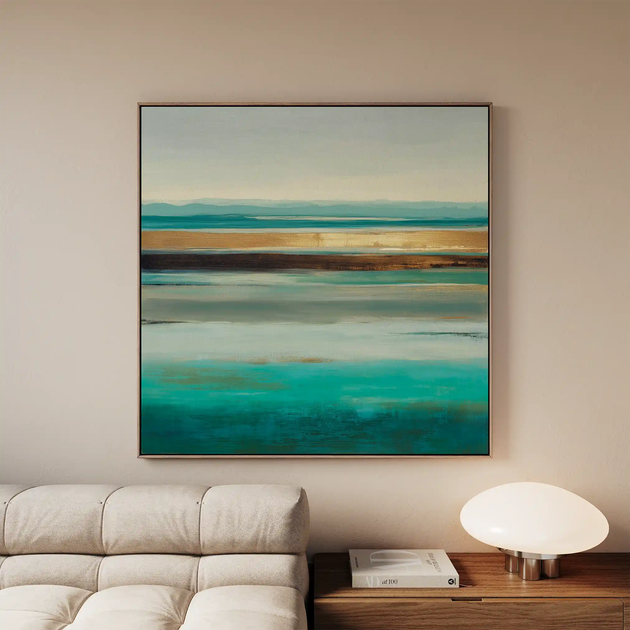 Abstract Canvas Wall Art WAD1011-A 80 x 80 cm / Stretched on hidden frame