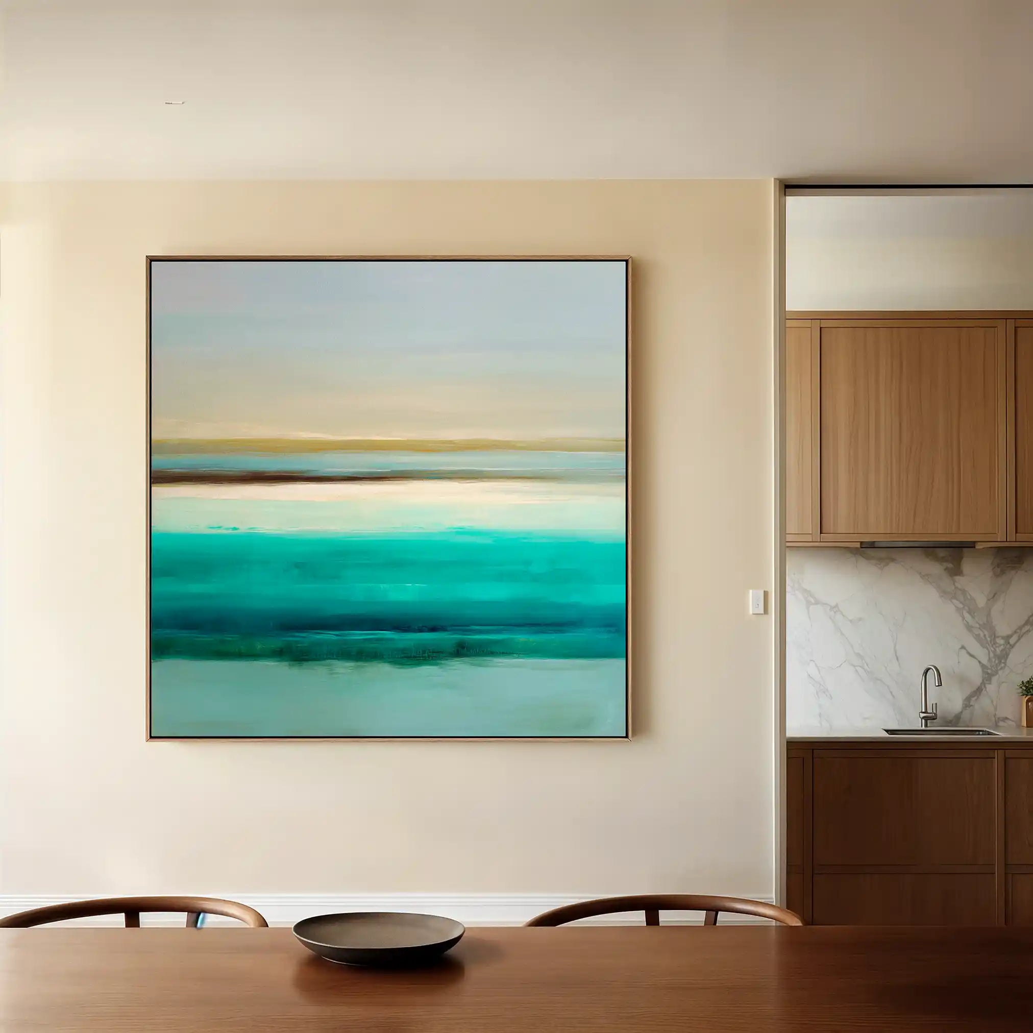 Abstract Canvas Wall Art WAD1012-A 80 x 80 cm / Stretched on hidden frame