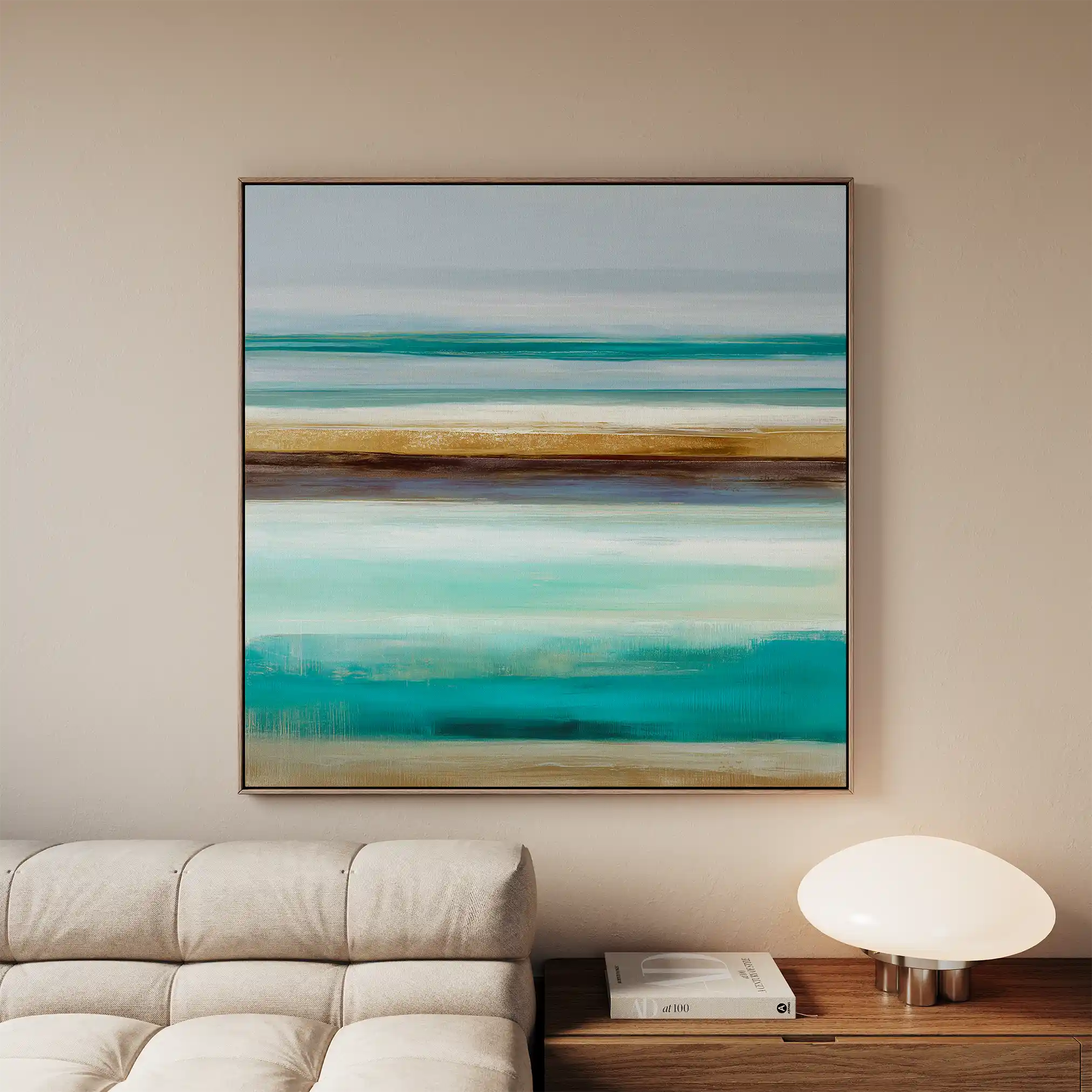 Abstract Canvas Wall Art WAD1014-A 80 x 80 cm / Stretched on hidden frame