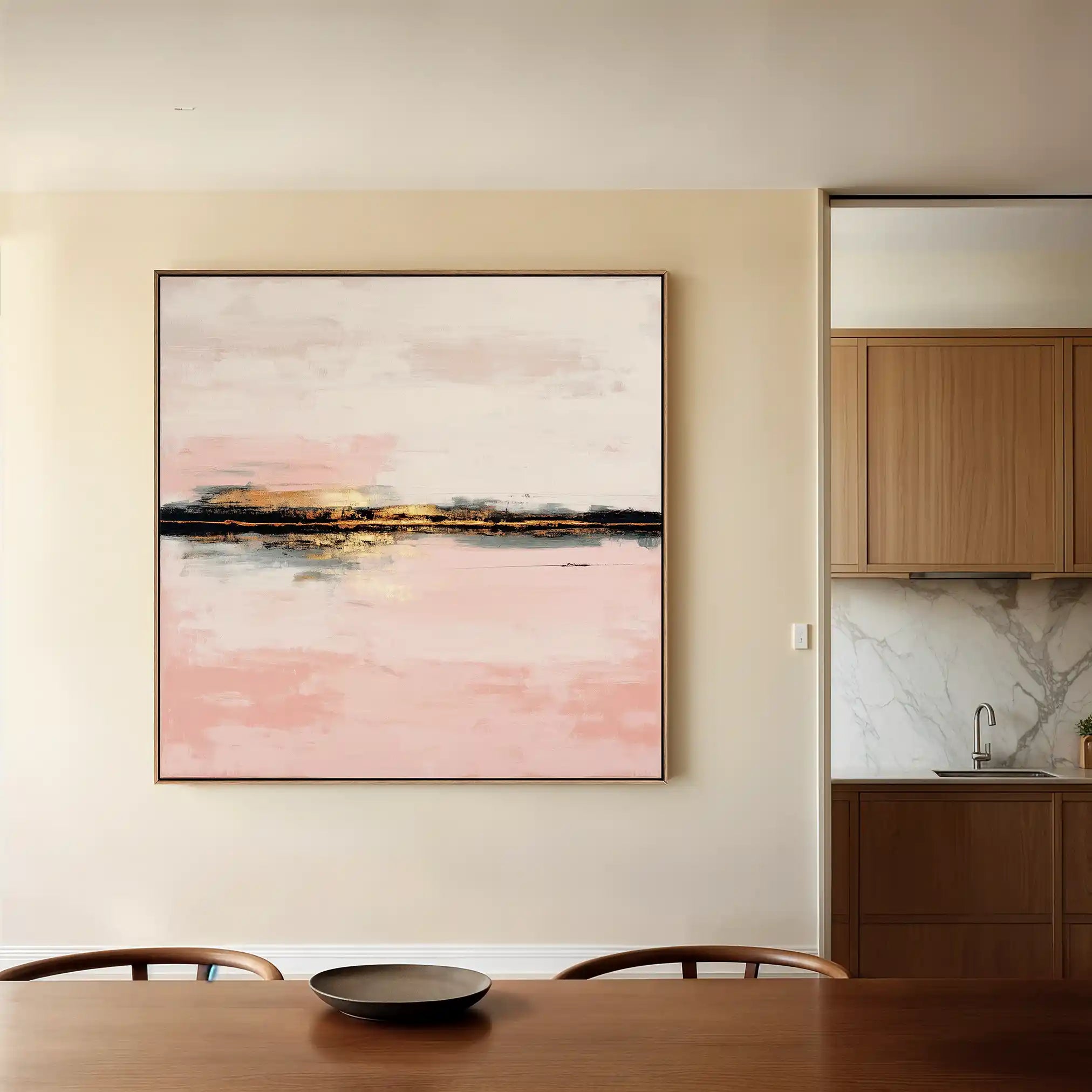 Abstract Canvas Wall Art WAD1015-A 80 x 80 cm / Stretched on hidden frame