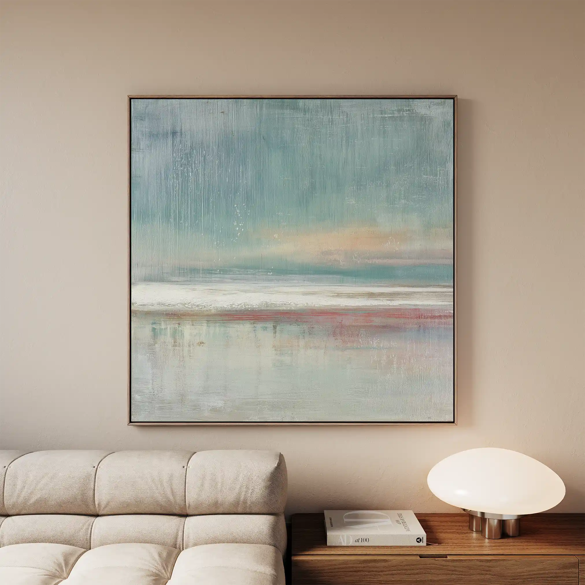 Abstract Canvas Wall Art WAD1017-A 80 x 80 cm / Stretched on hidden frame