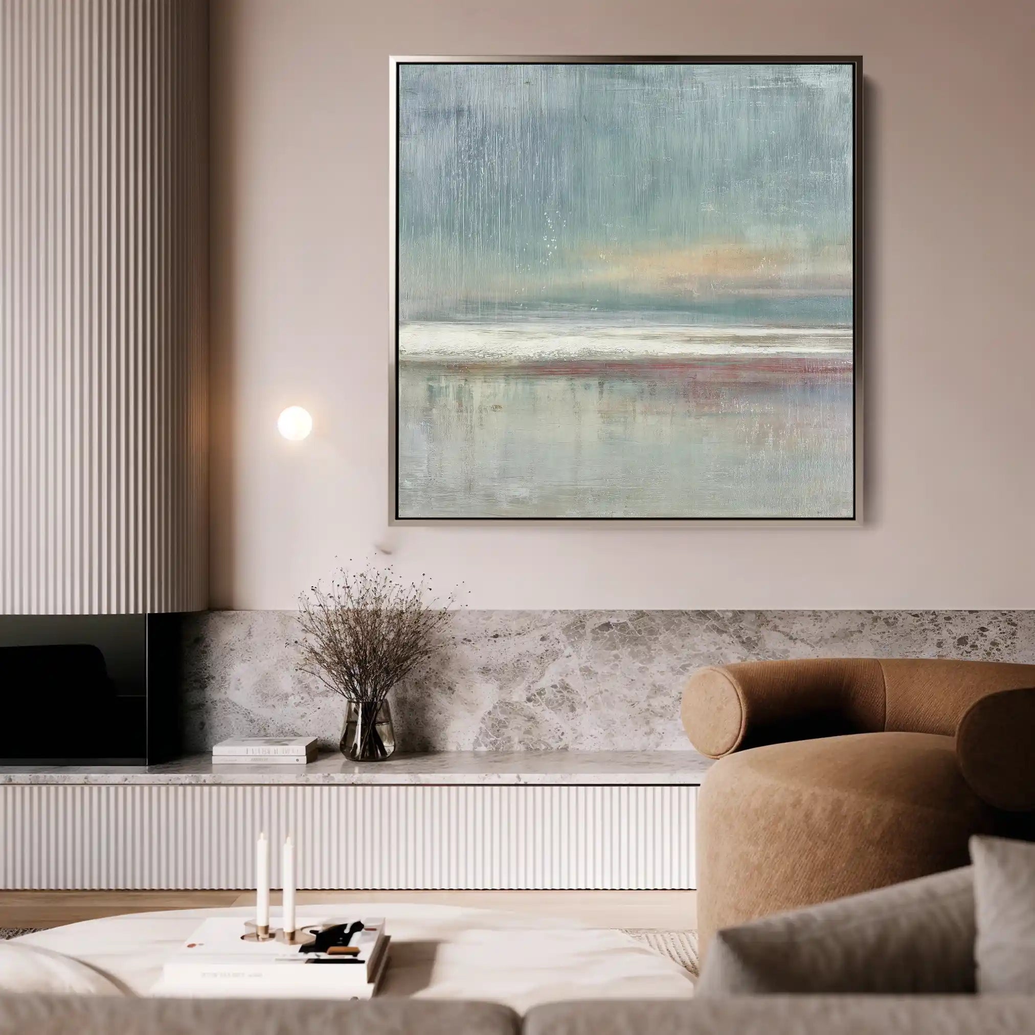 Abstract Canvas Wall Art WAD1017-A 80 x 80 cm / Stretched on hidden frame