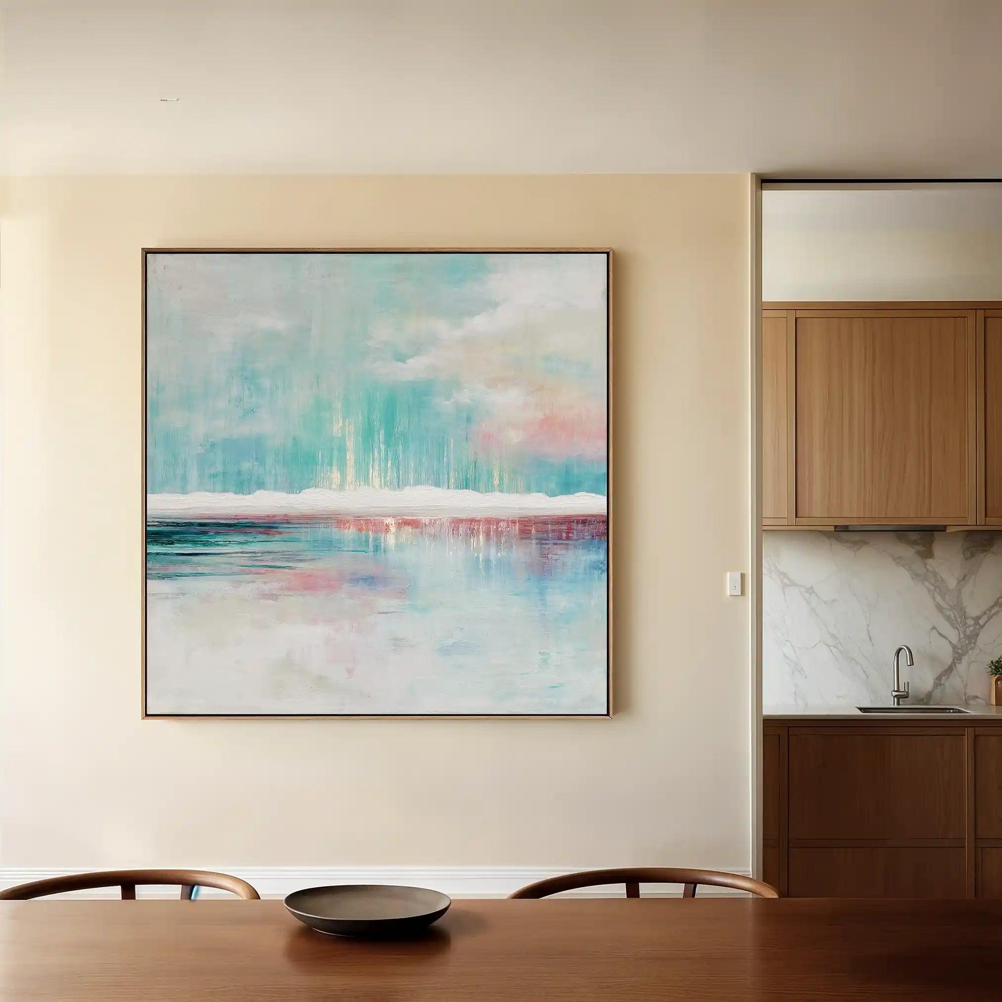 Abstract Canvas Wall Art WAD1018-A 80 x 80 cm / Stretched on hidden frame