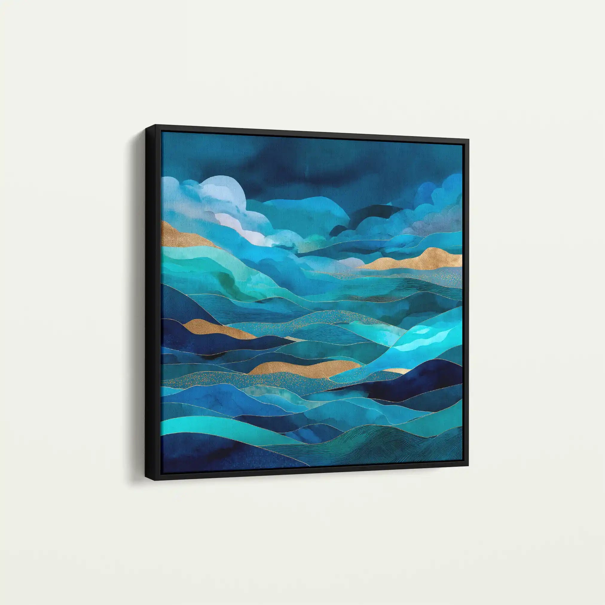 Abstract Canvas Wall Art WAD1019-A 80 x 80 cm / Stretched on hidden frame
