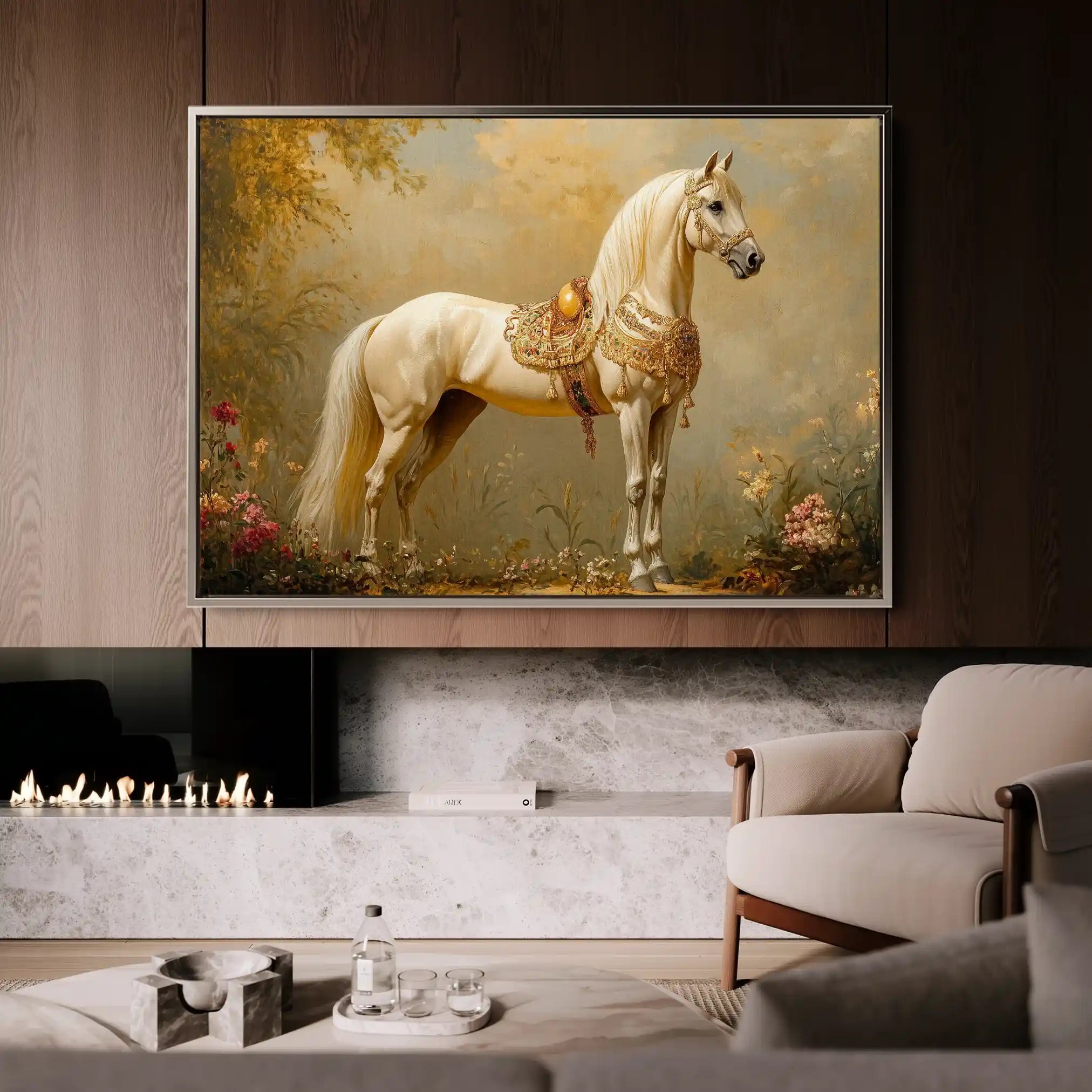 Horses 102 Canvas Art 90 x 60 cm / Stretched on hidden frame