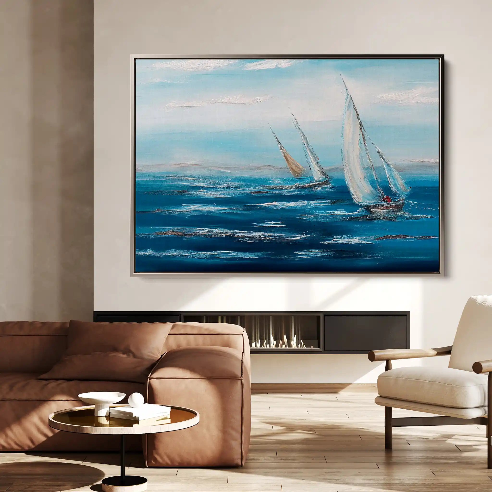 Landscape 102 Canvas Art 90 x 60 cm / Stretched on hidden frame