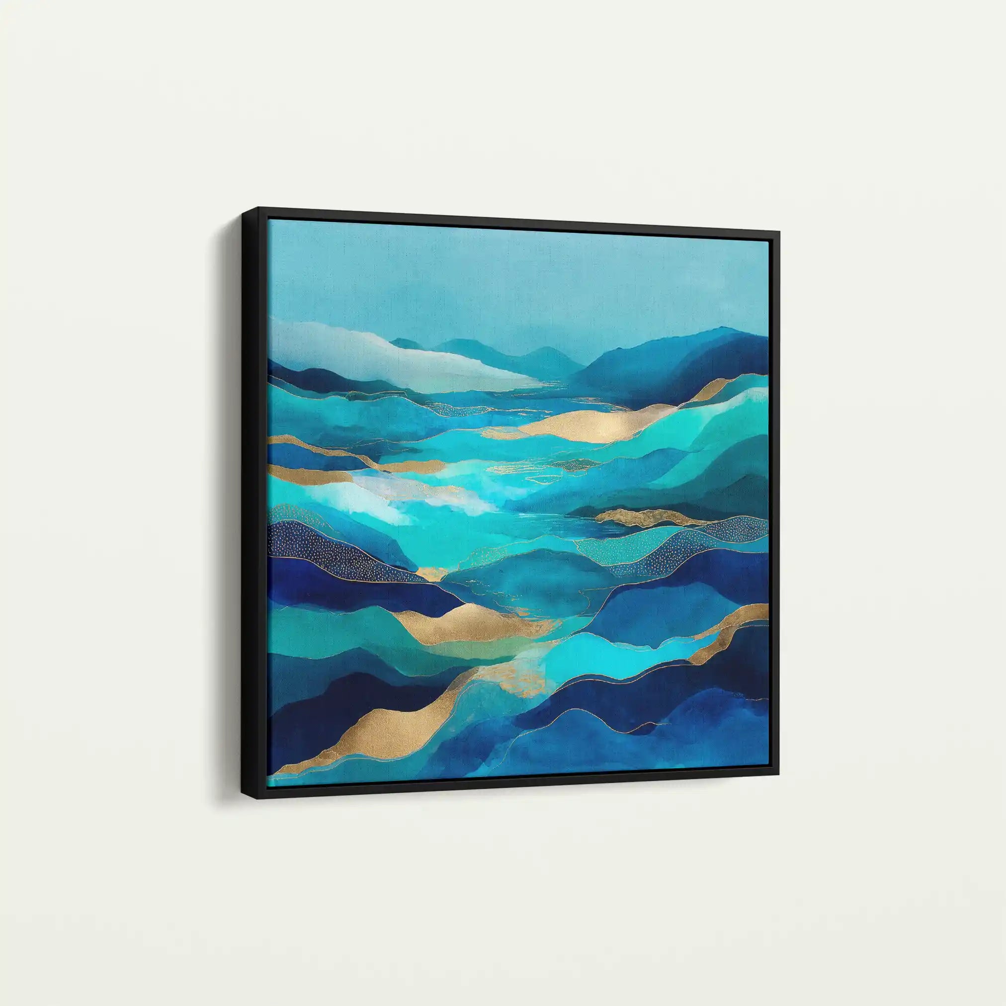 Abstract Canvas Wall Art WAD1020-A 80 x 80 cm / Stretched on hidden frame
