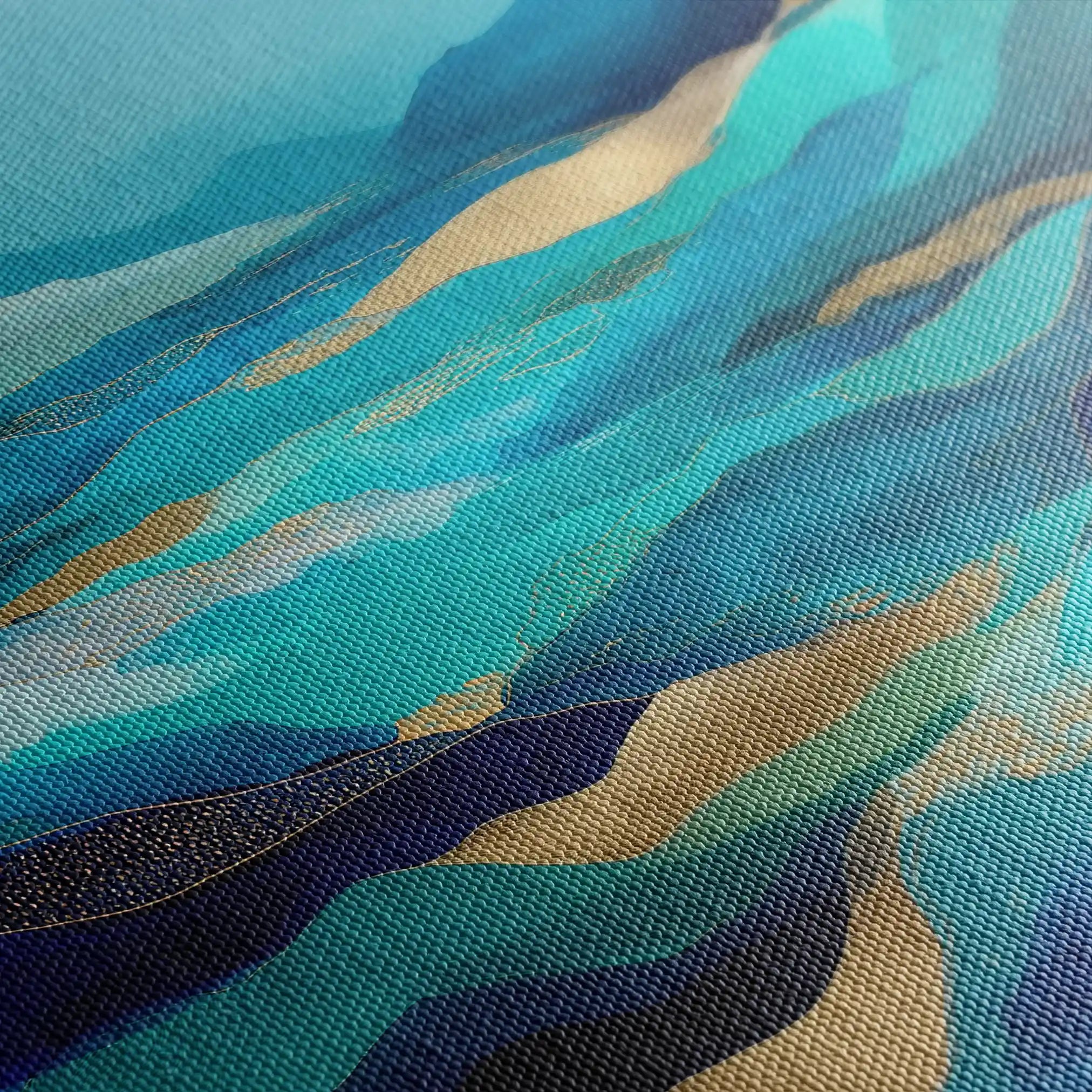Abstract Canvas Wall Art WAD1020-A 80 x 80 cm / Stretched on hidden frame