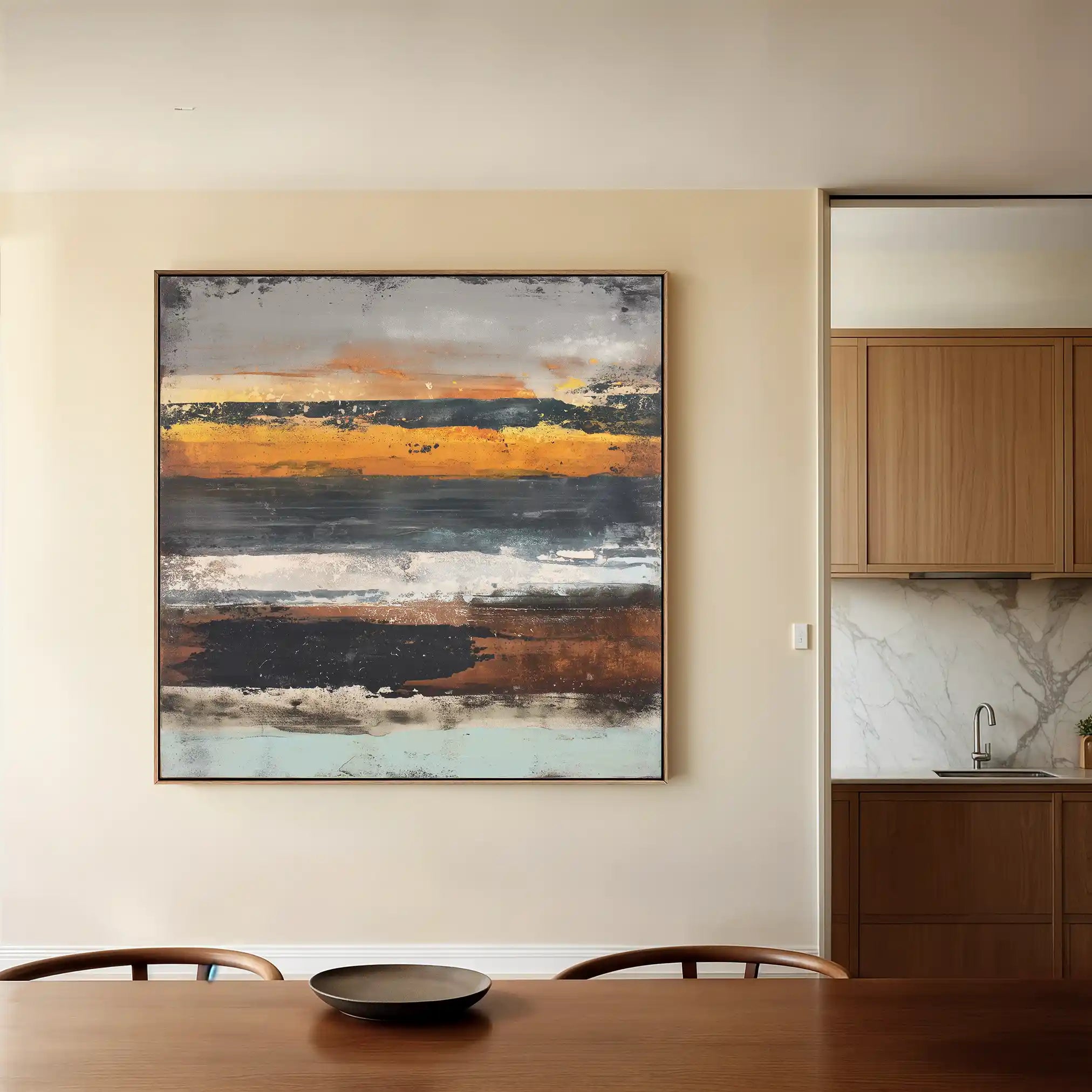 Abstract Canvas Wall Art WAD1024-A 80 x 80 cm / Stretched on hidden frame