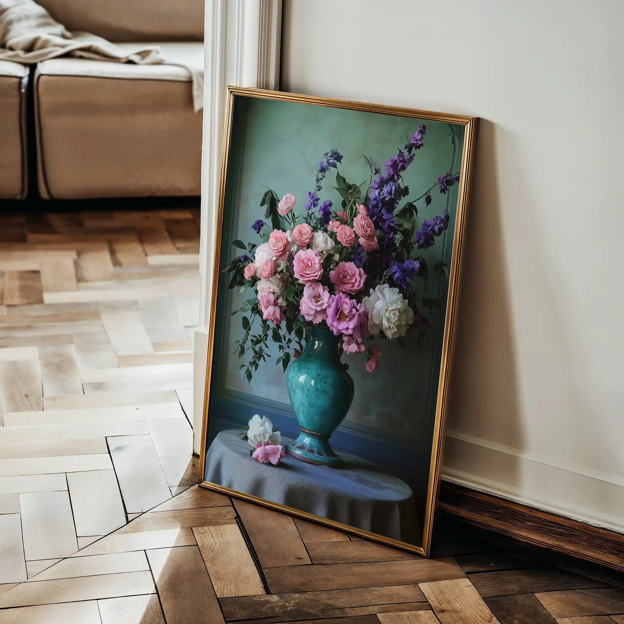 Floral Canvas Wall Art WAD1025-F 90 x 60 cm / Stretched on hidden frame