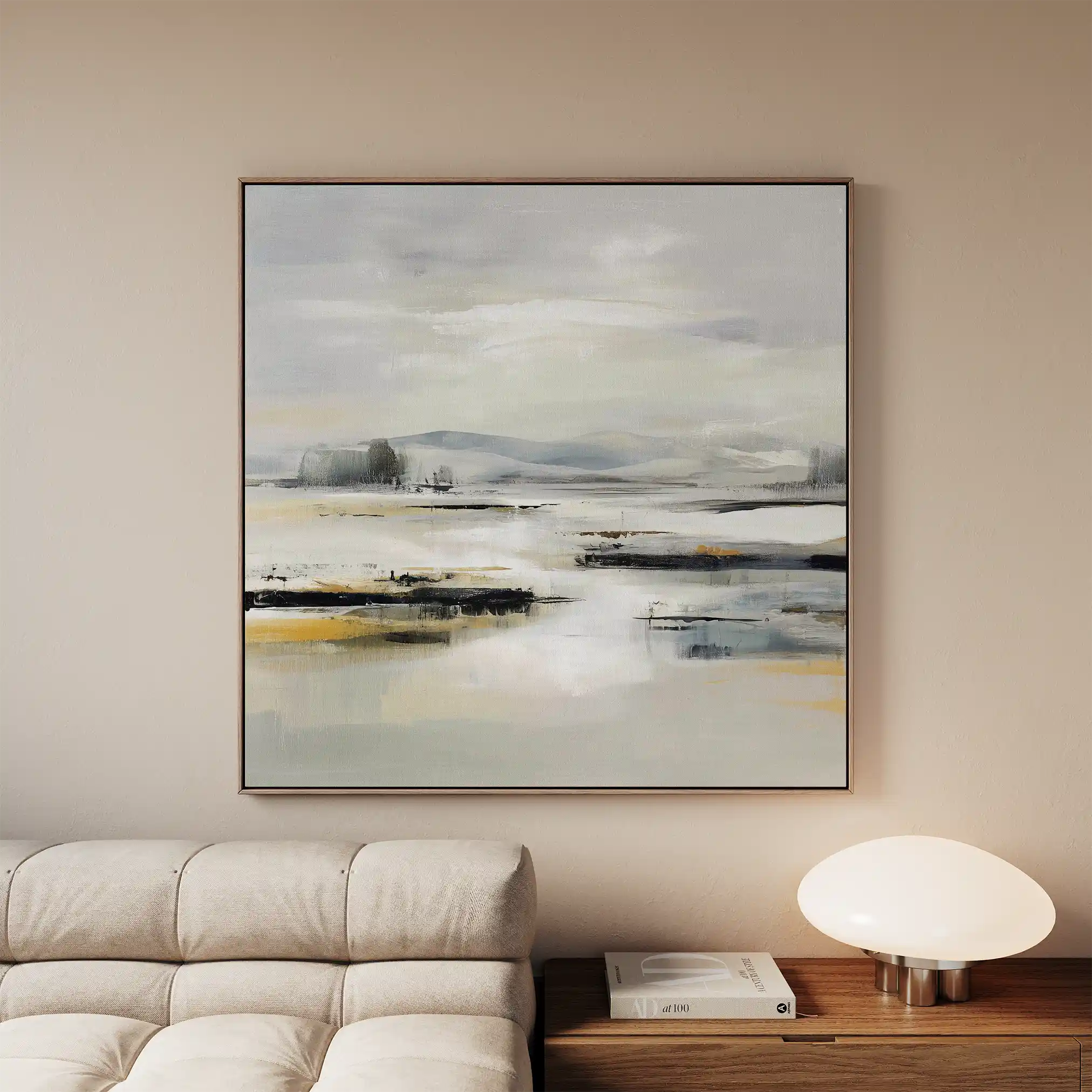 Abstract Canvas Wall Art WAD1026-A 80 x 80 cm / Stretched on hidden frame