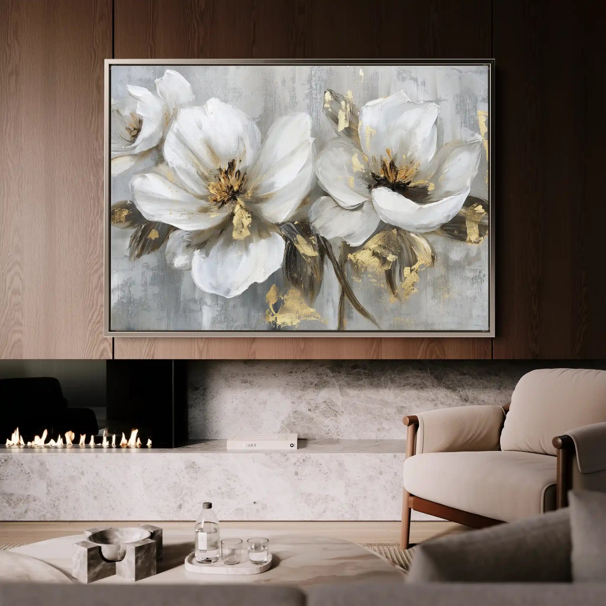 Floral Canvas Wall Art WAD103-F 90 x 60 cm / Stretched on hidden frame