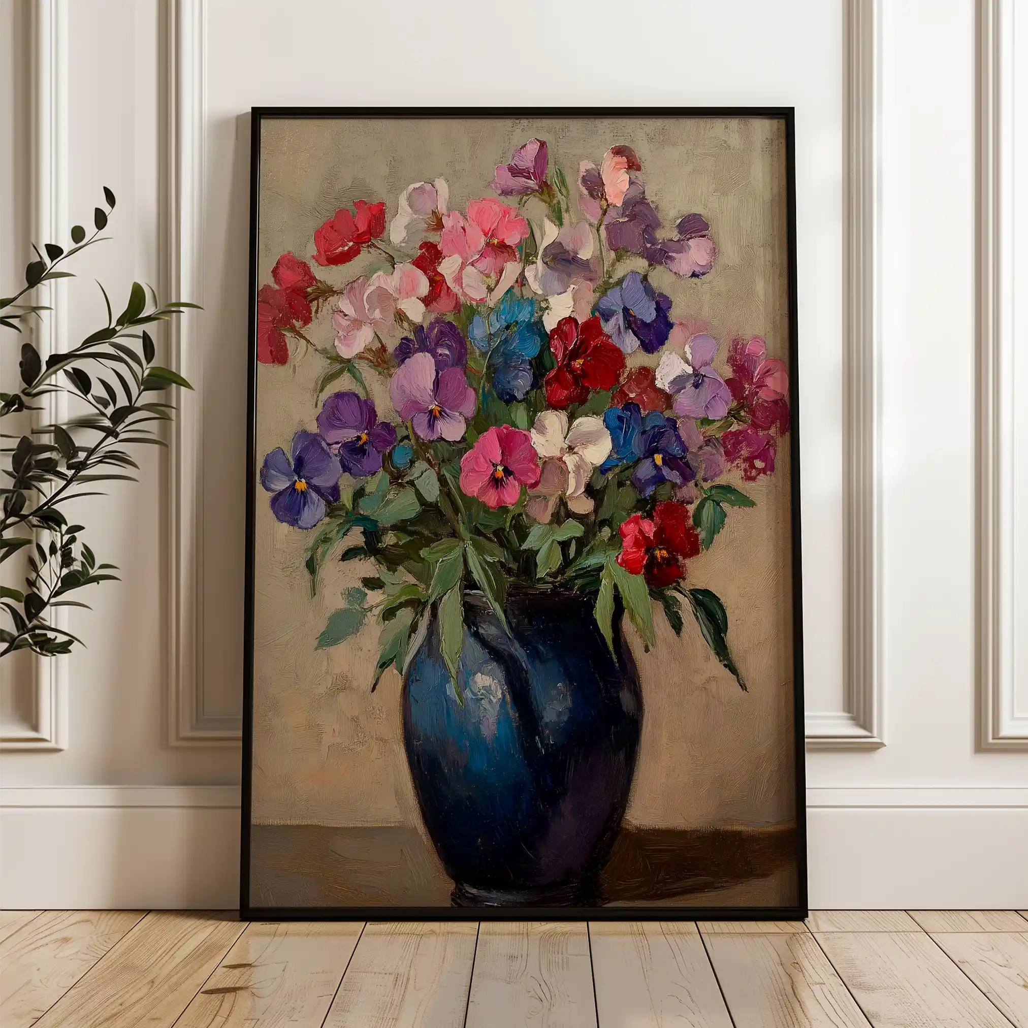 Floral Canvas Wall Art WAD1033-F 90 x 60 cm / Stretched on hidden frame