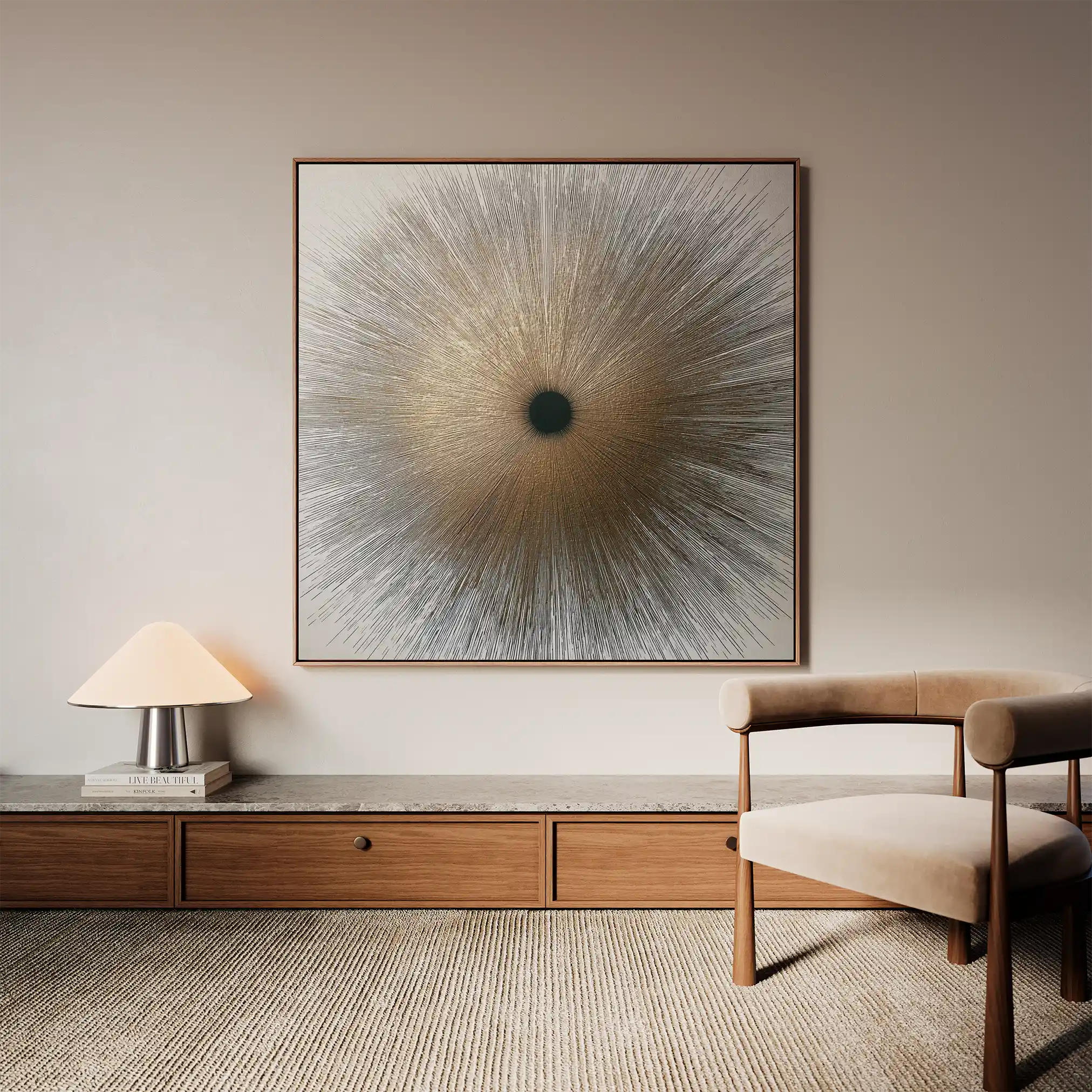 Abstract 1034 Canvas Art 60 x 60 cm / Stretched on hidden frame