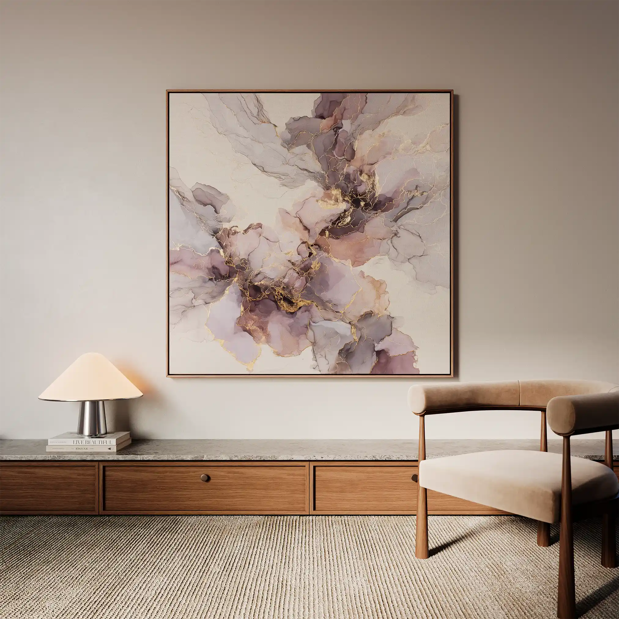 Abstract 1037 Canvas Art 60 x 60 cm / Stretched on hidden frame