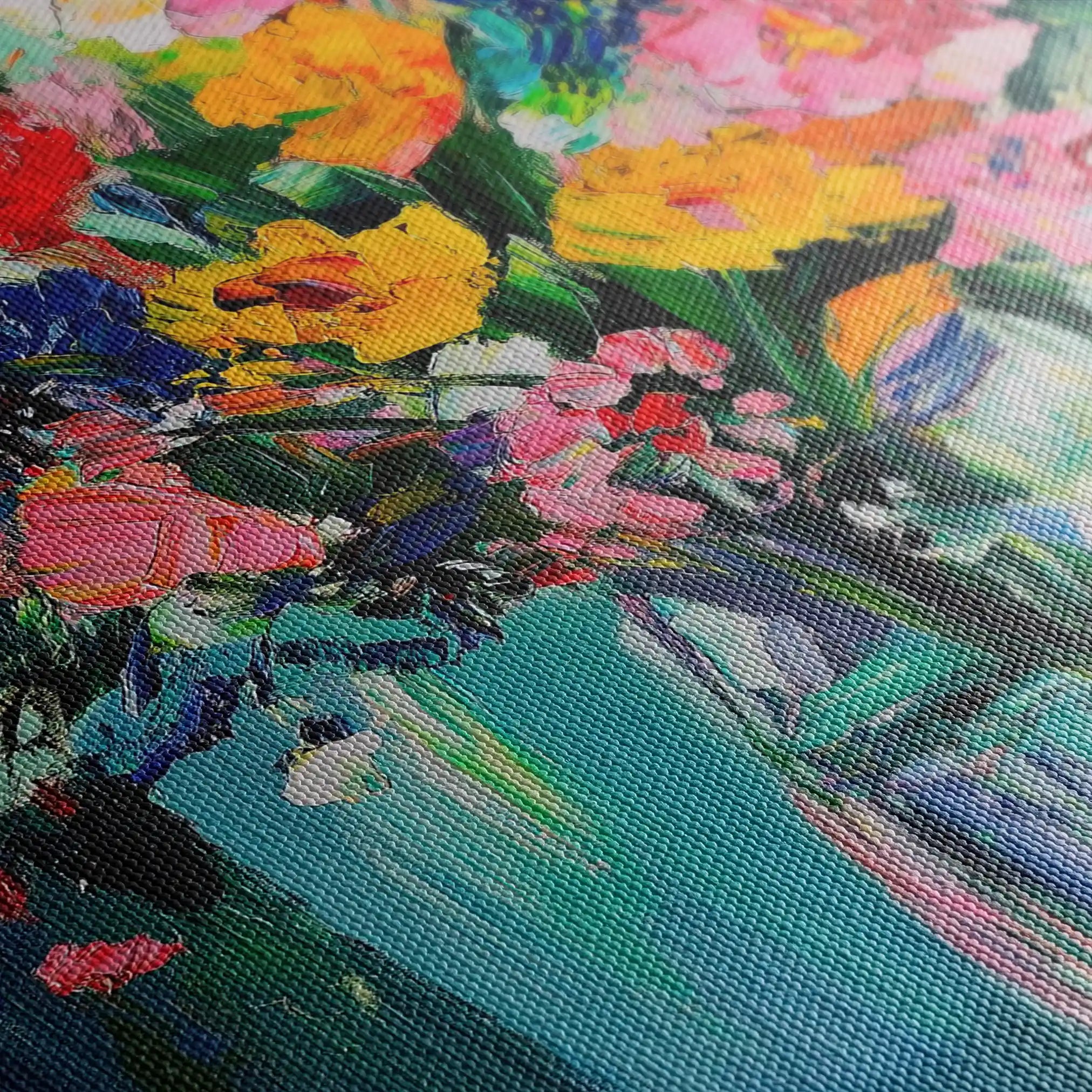 Floral Canvas Wall Art WAD1039-F 90 x 60 cm / Stretched on hidden frame