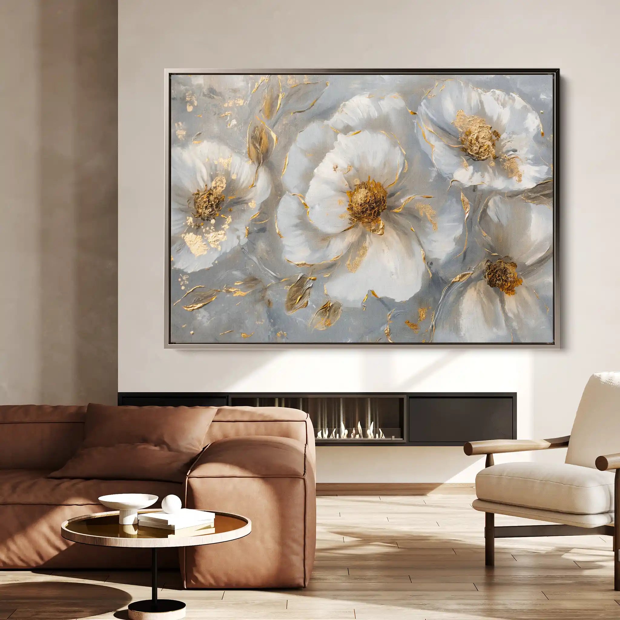Floral Canvas Wall Art WAD104-F 90 x 60 cm / Stretched on hidden frame