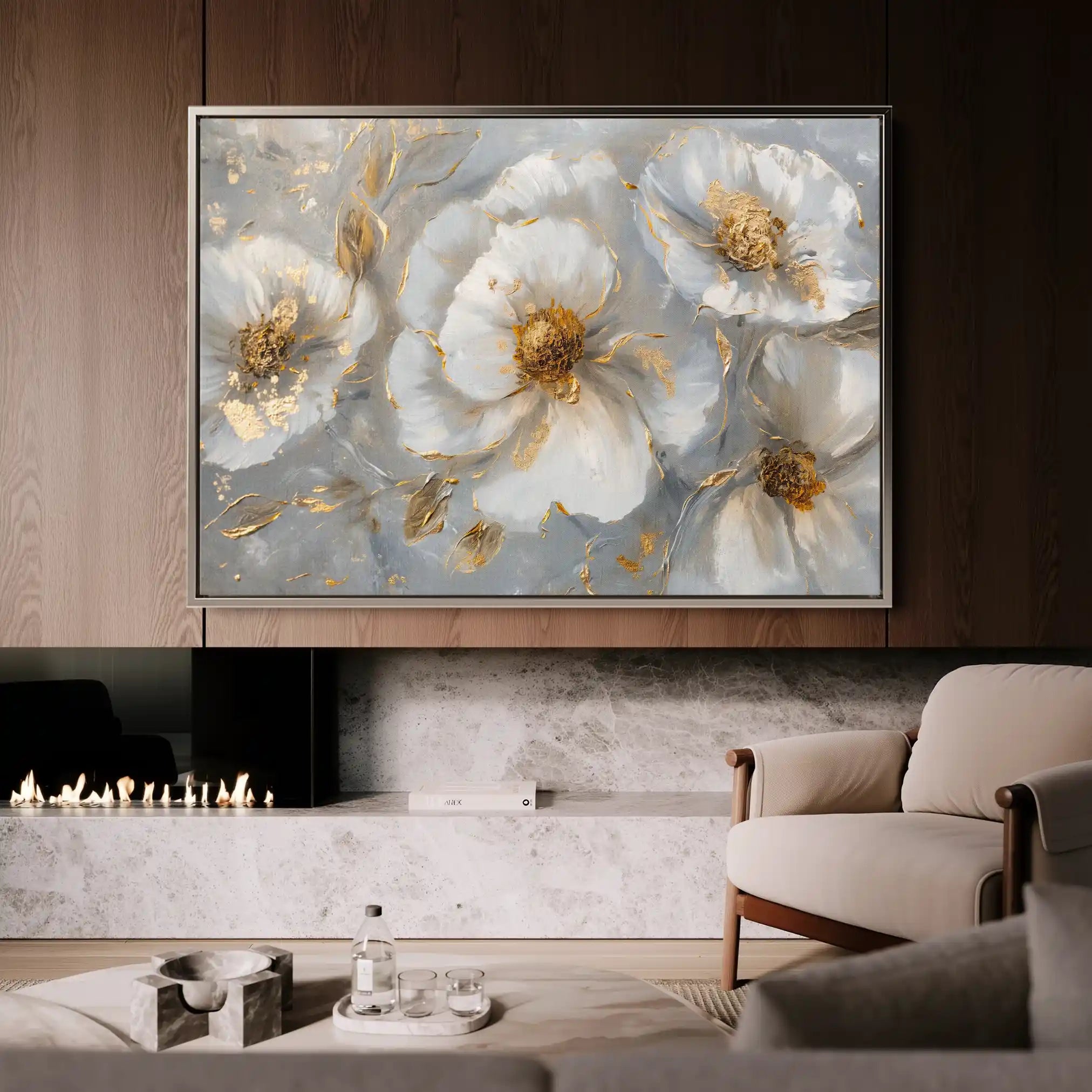 Floral Canvas Wall Art WAD104-F 90 x 60 cm / Stretched on hidden frame