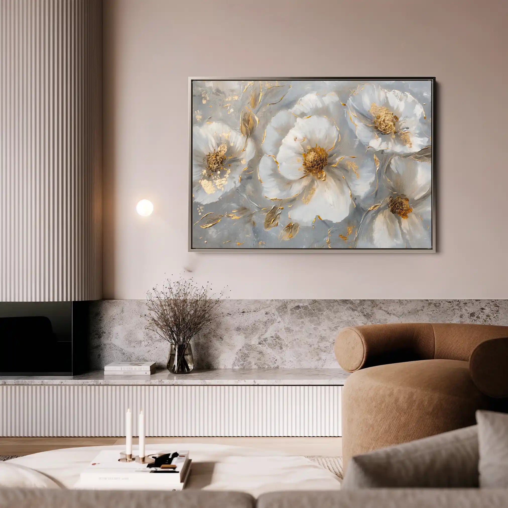 Floral Canvas Wall Art WAD104-F 90 x 60 cm / Stretched on hidden frame