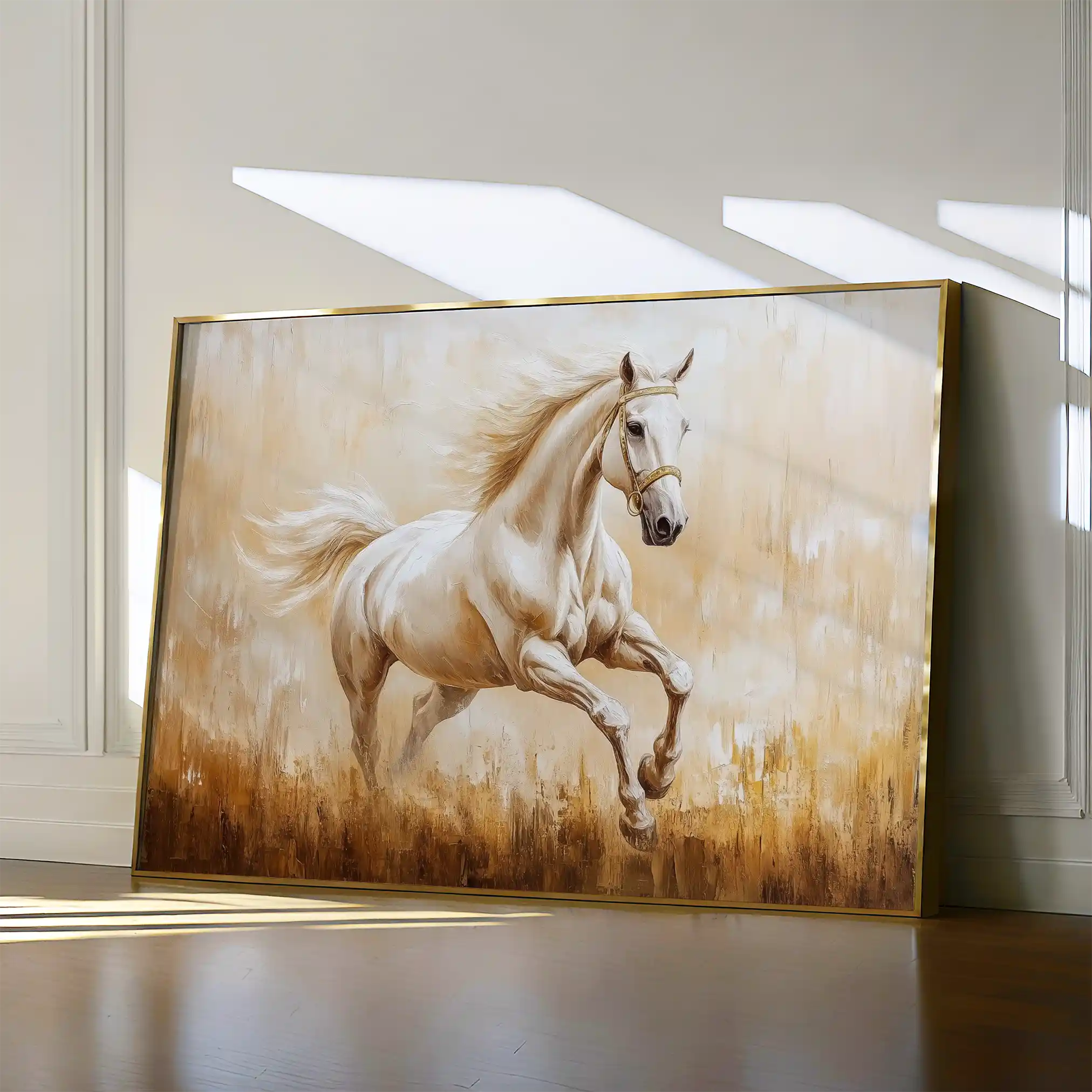 Horses 104 Canvas Art 90 x 60 cm / Stretched on hidden frame
