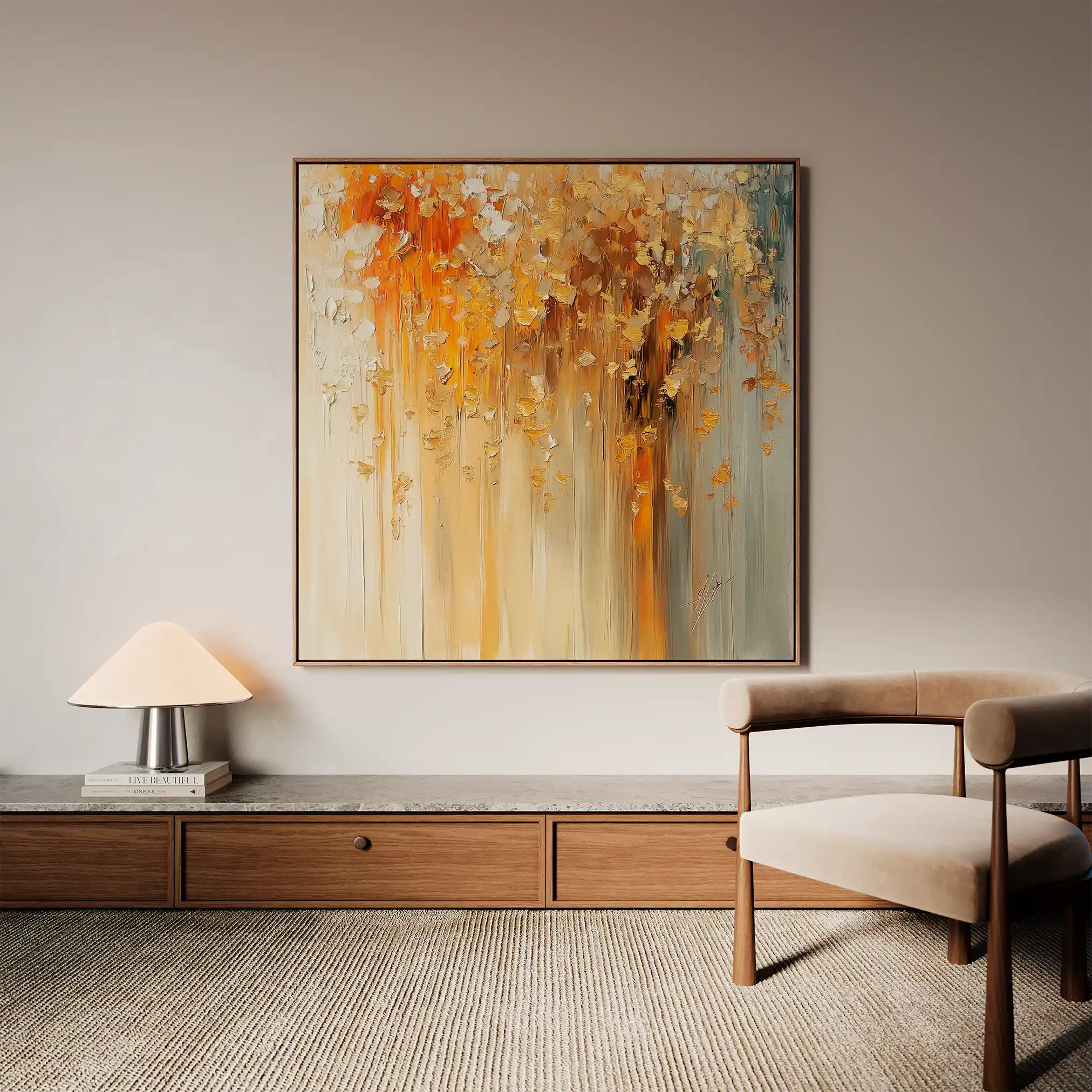 Abstract 1043 Canvas Art 60 x 60 cm / Stretched on hidden frame