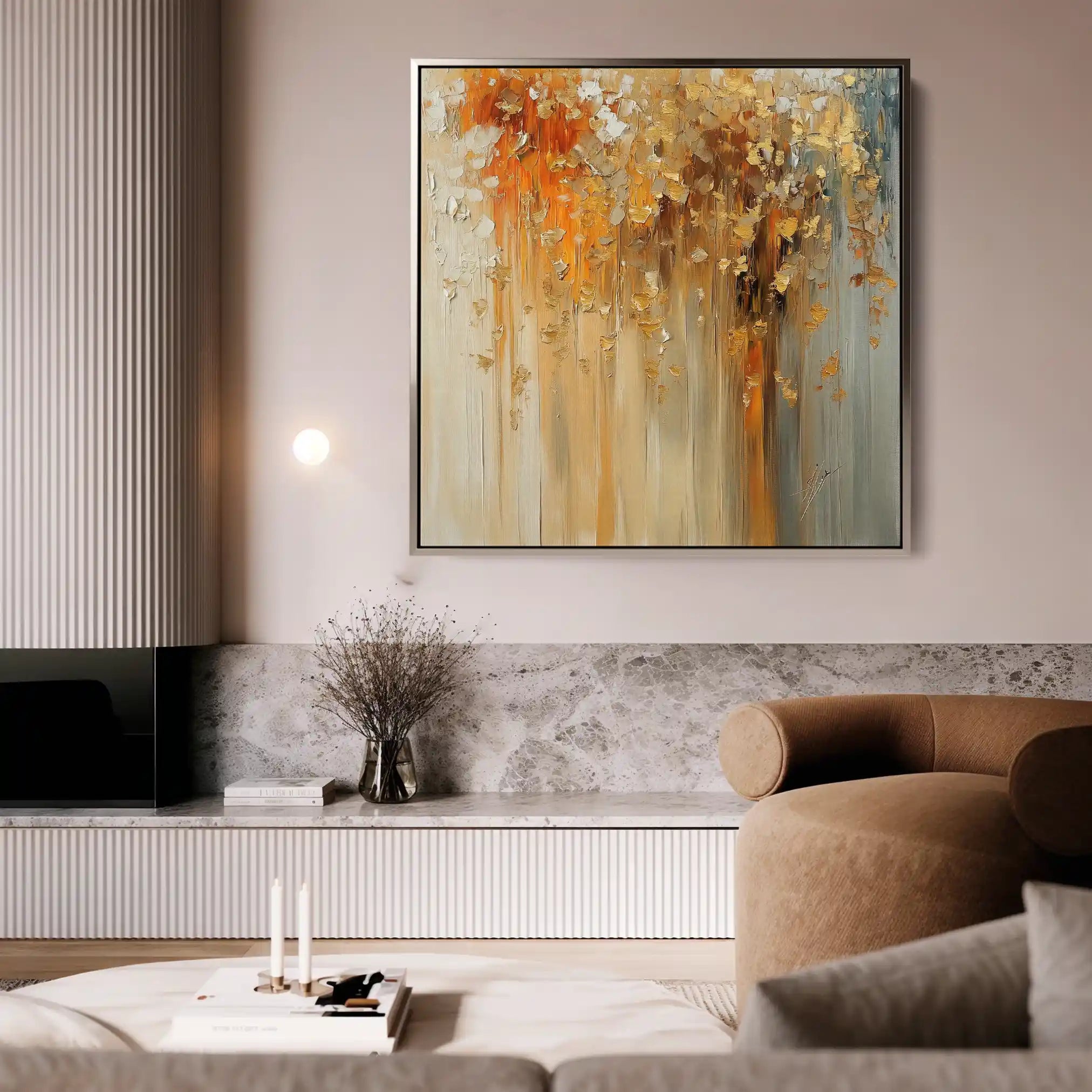 Abstract 1043 Canvas Art 60 x 60 cm / Stretched on hidden frame