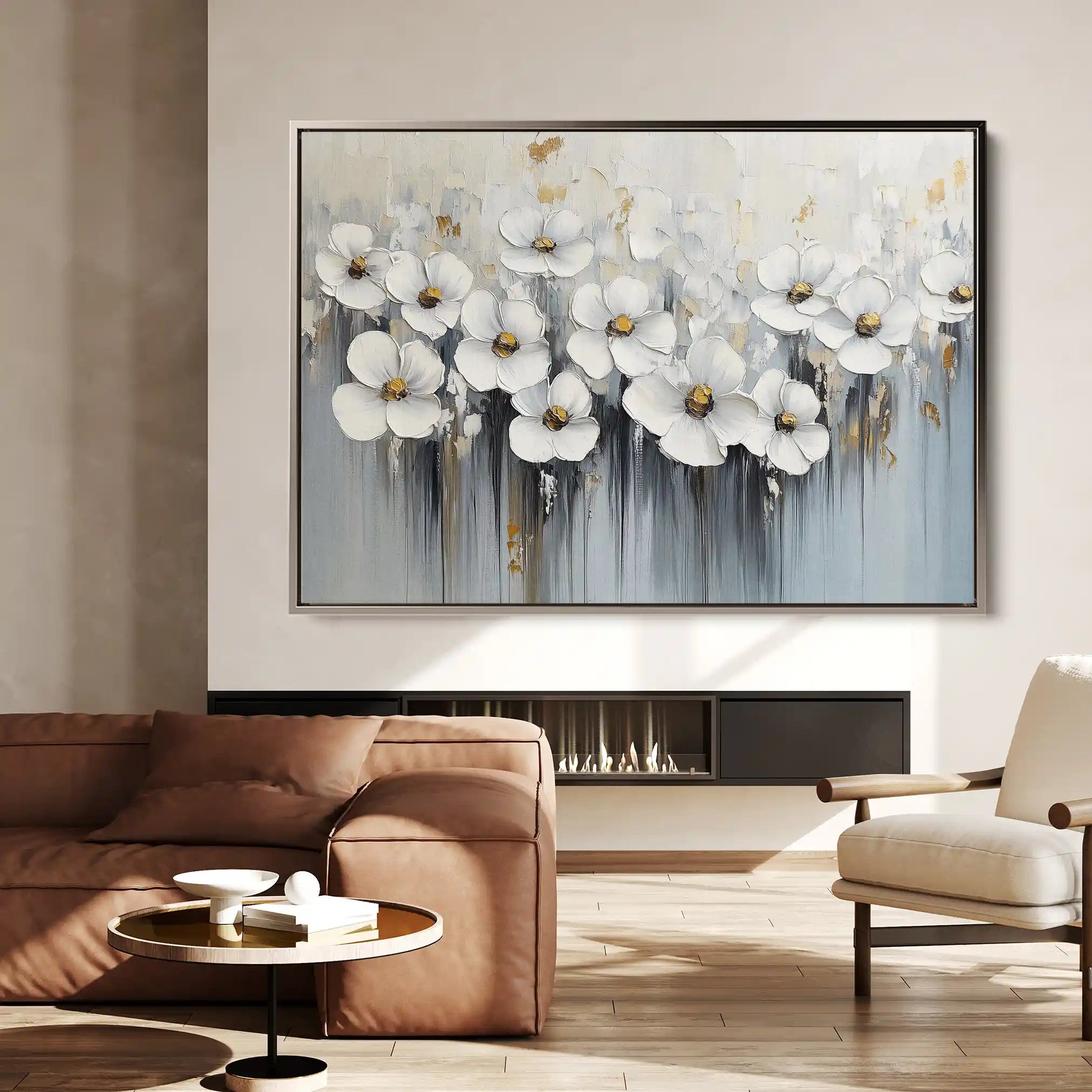 Floral Canvas Wall Art WAD1045-F 90 x 60 cm / Stretched on hidden frame