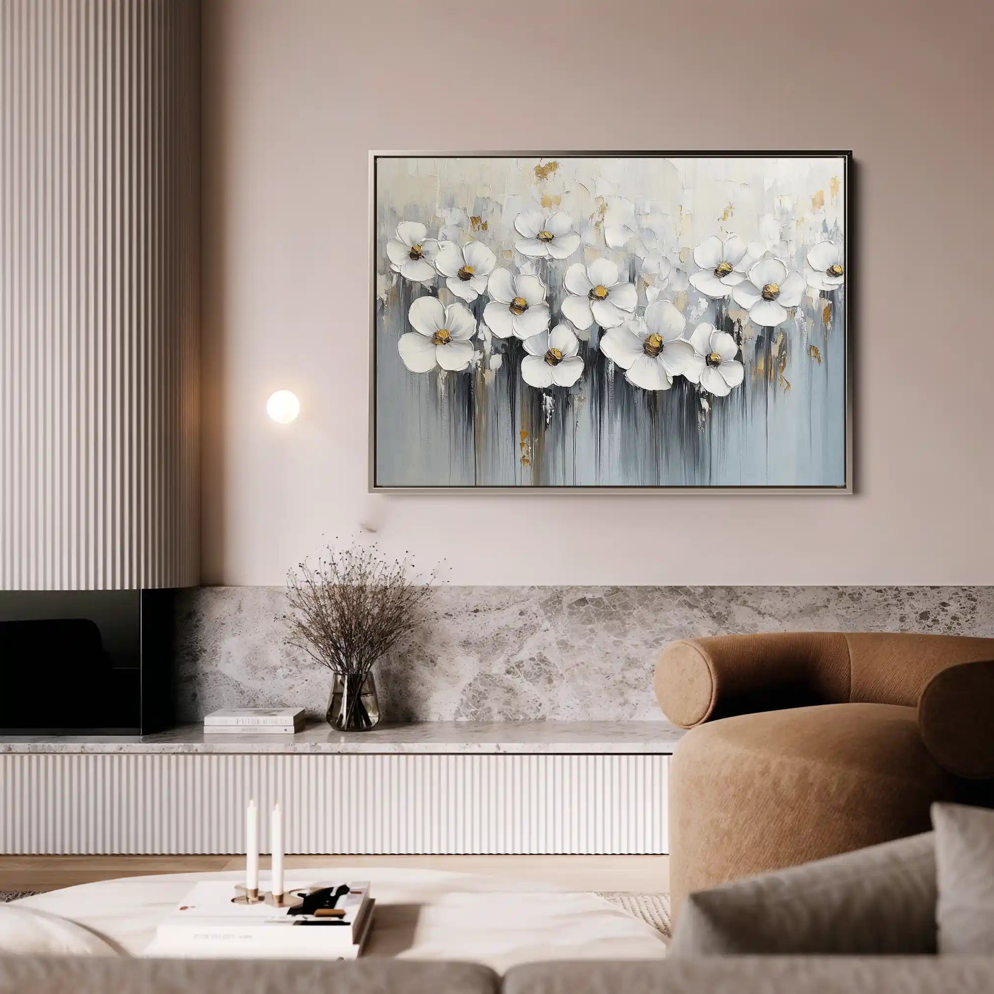 Floral Canvas Wall Art WAD1045-F 90 x 60 cm / Stretched on hidden frame