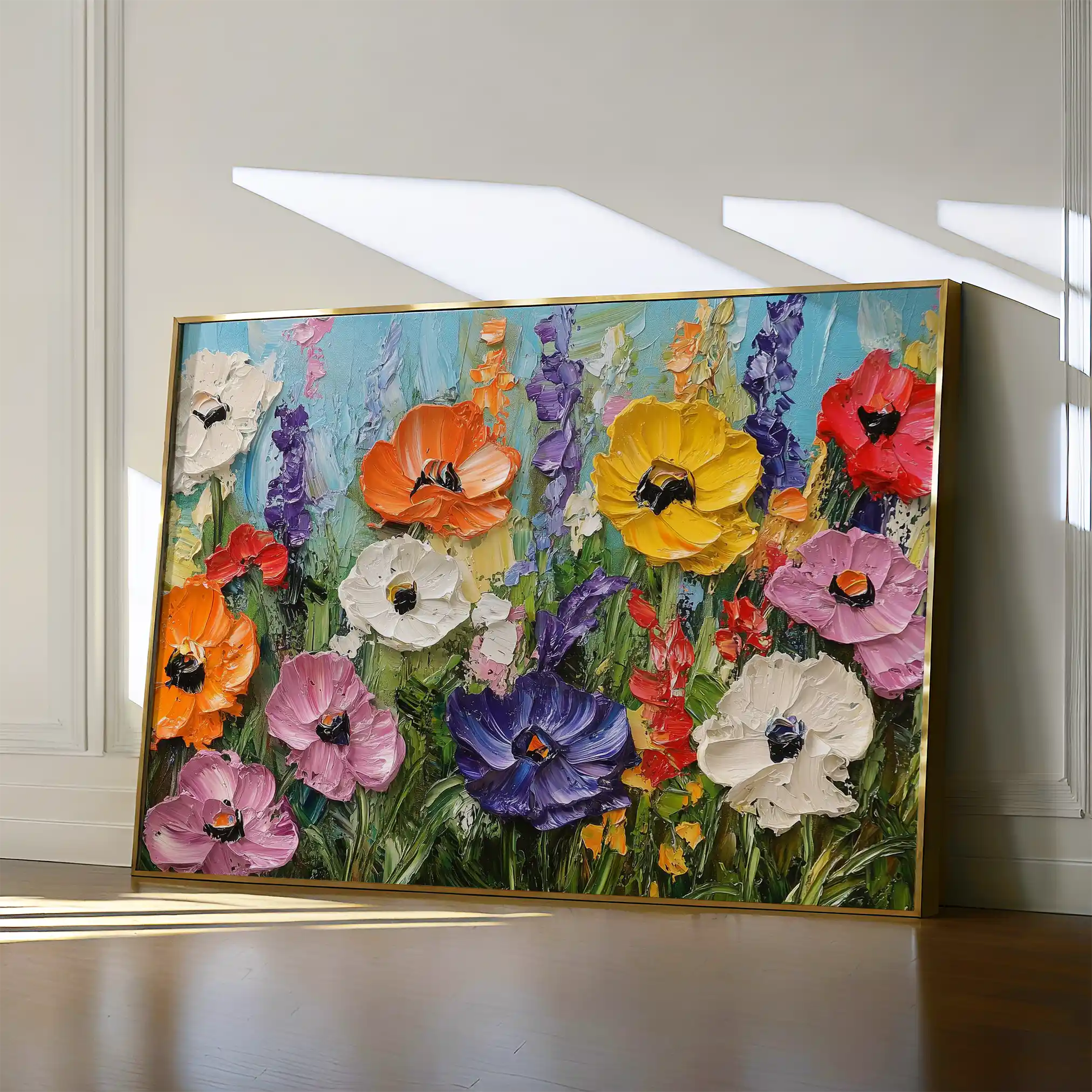 Floral Canvas Wall Art WAD1046-F 90 x 60 cm / Stretched on hidden frame