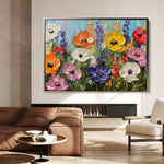 Floral Canvas Wall Art WAD1046-F 90 x 60 cm / Stretched on hidden frame