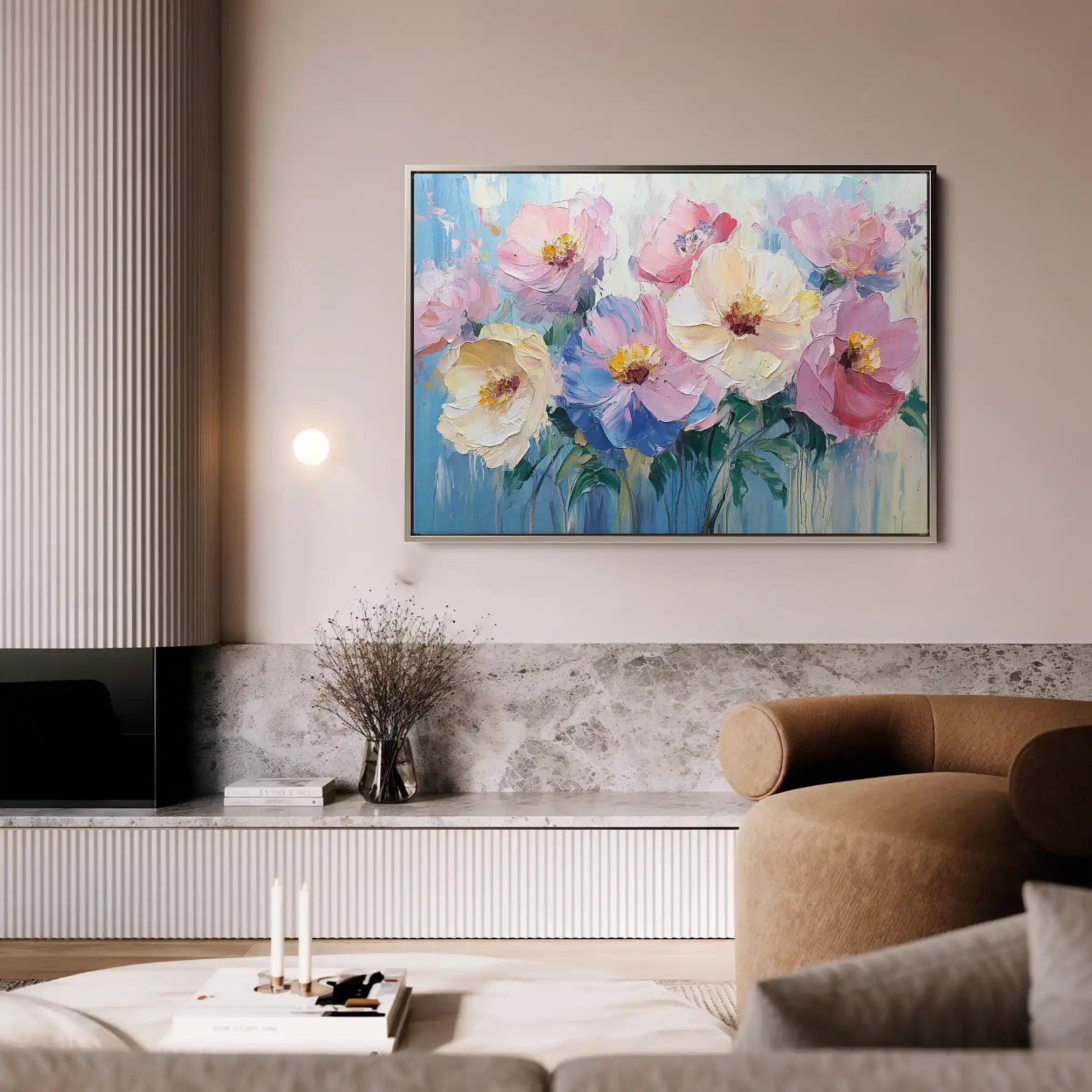 Floral Canvas Wall Art WAD1047-F 90 x 60 cm / Stretched on hidden frame