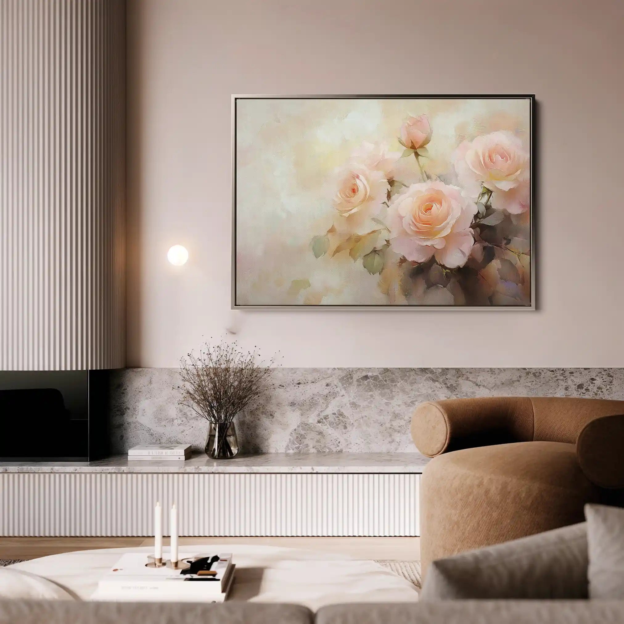 Floral Canvas Wall Art WAD1048-F 90 x 60 cm / Stretched on hidden frame