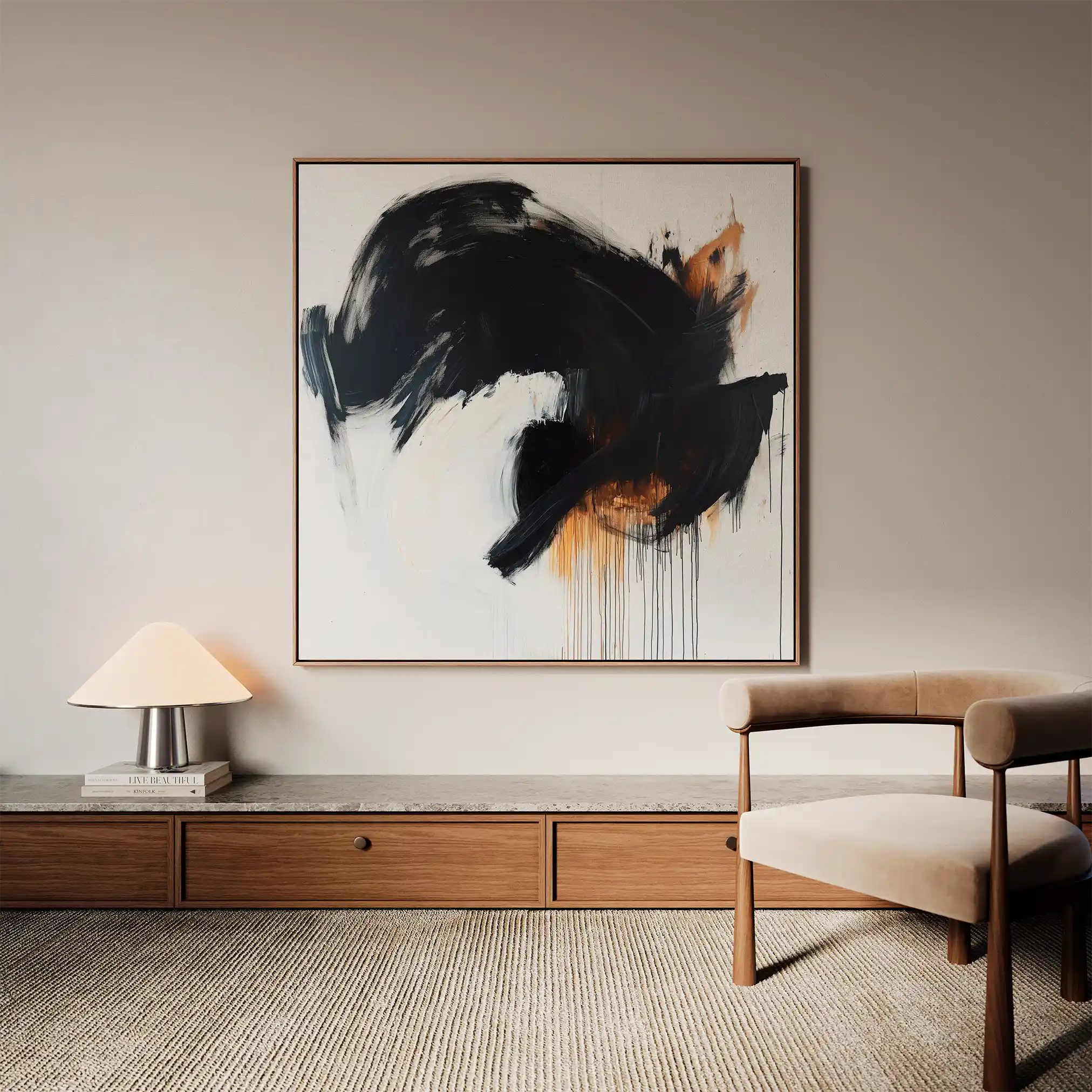 Abstract 1049 Canvas Art 60 x 60 cm / Stretched on hidden frame