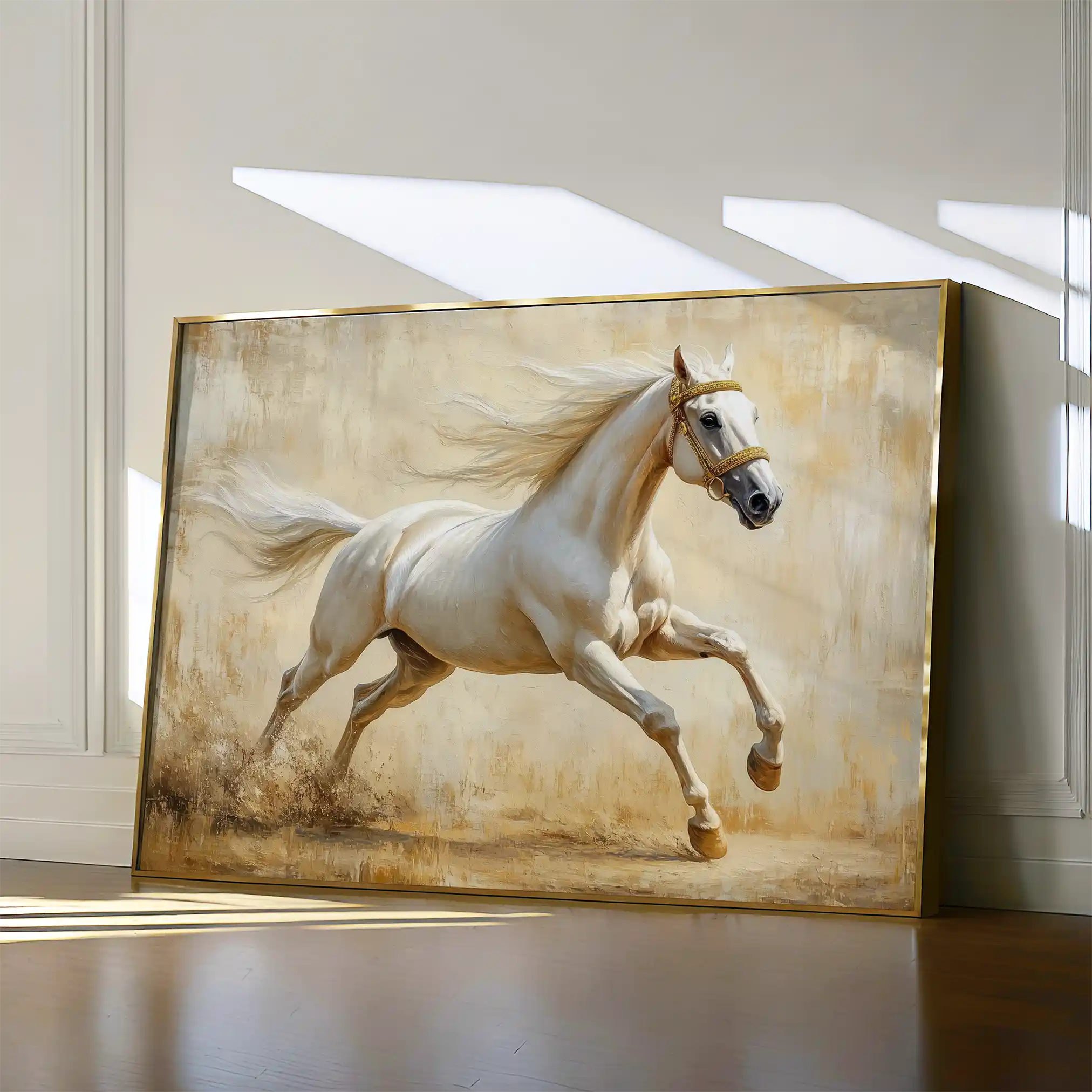 Horses 105 Canvas Art 90 x 60 cm / Stretched on hidden frame
