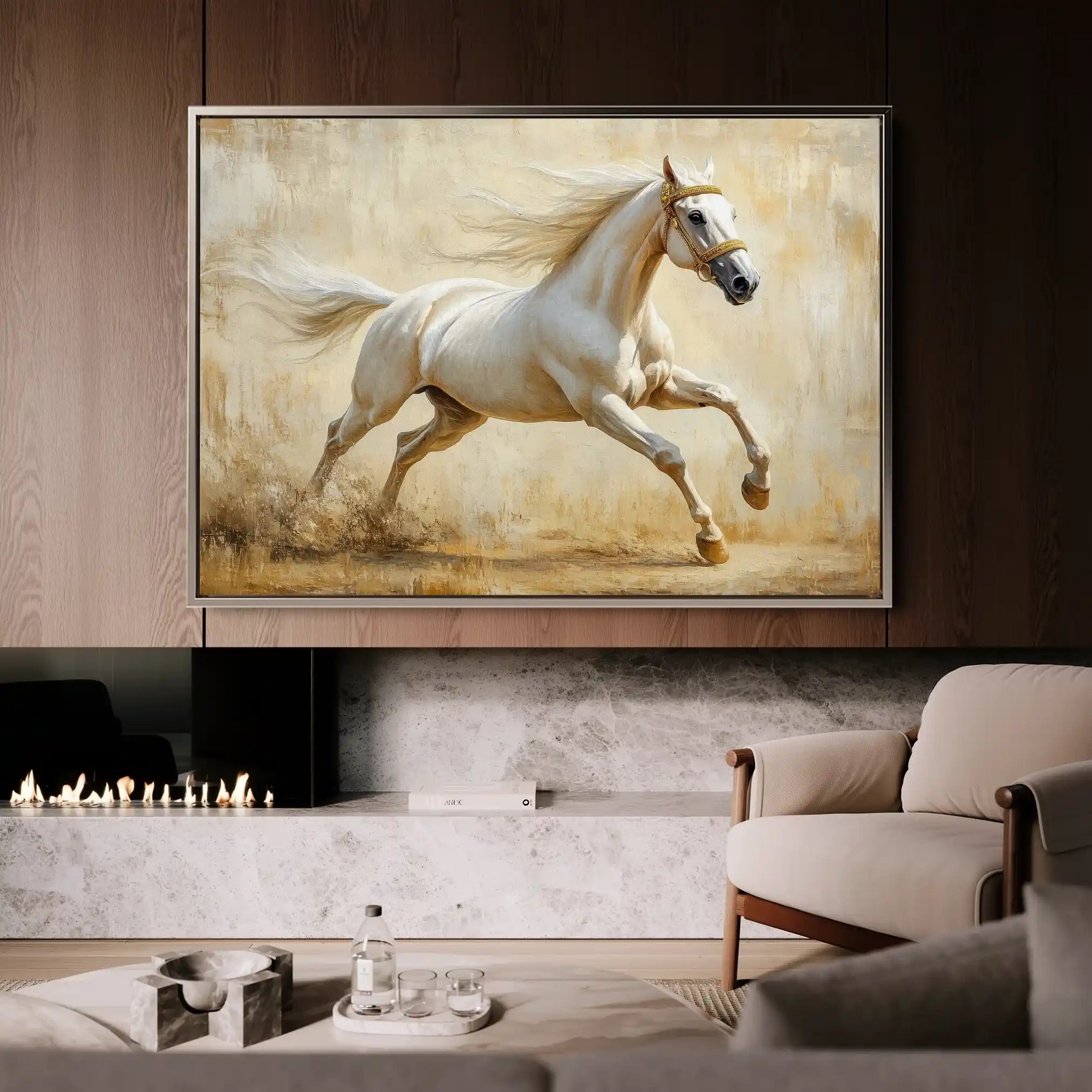 Horses 105 Canvas Art 90 x 60 cm / Stretched on hidden frame