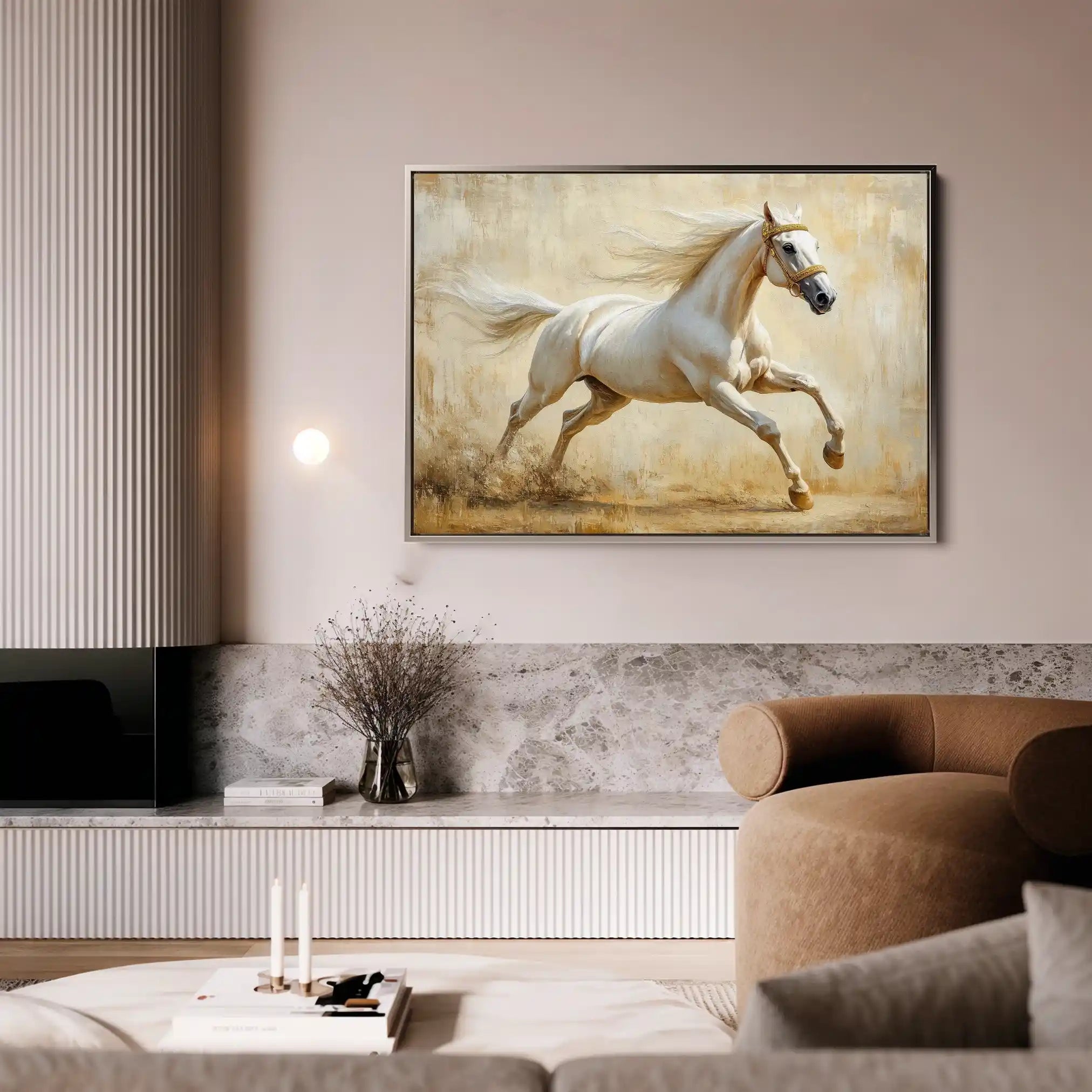 Horses 105 Canvas Art 90 x 60 cm / Stretched on hidden frame