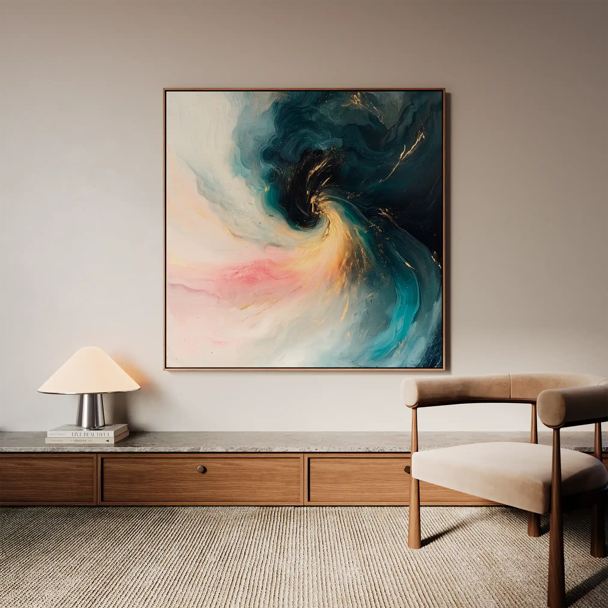 Abstract 1052 Canvas Art 60 x 60 cm / Stretched on hidden frame