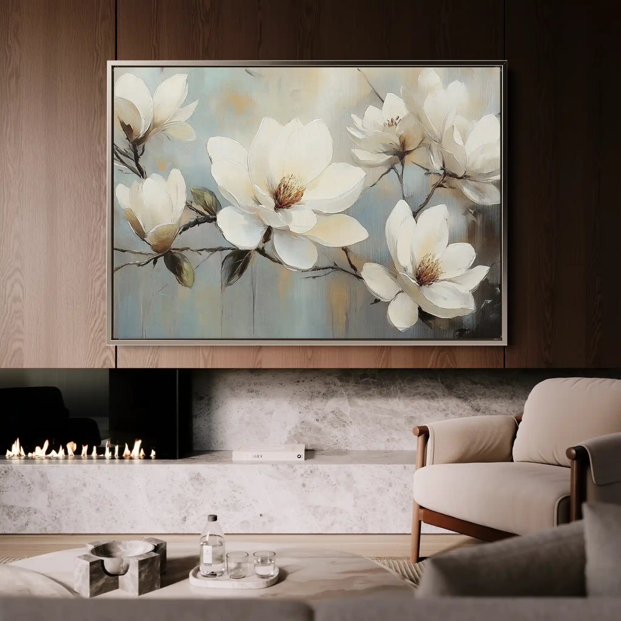 Floral Canvas Wall Art WAD1052-F 90 x 60 cm / Stretched on hidden frame