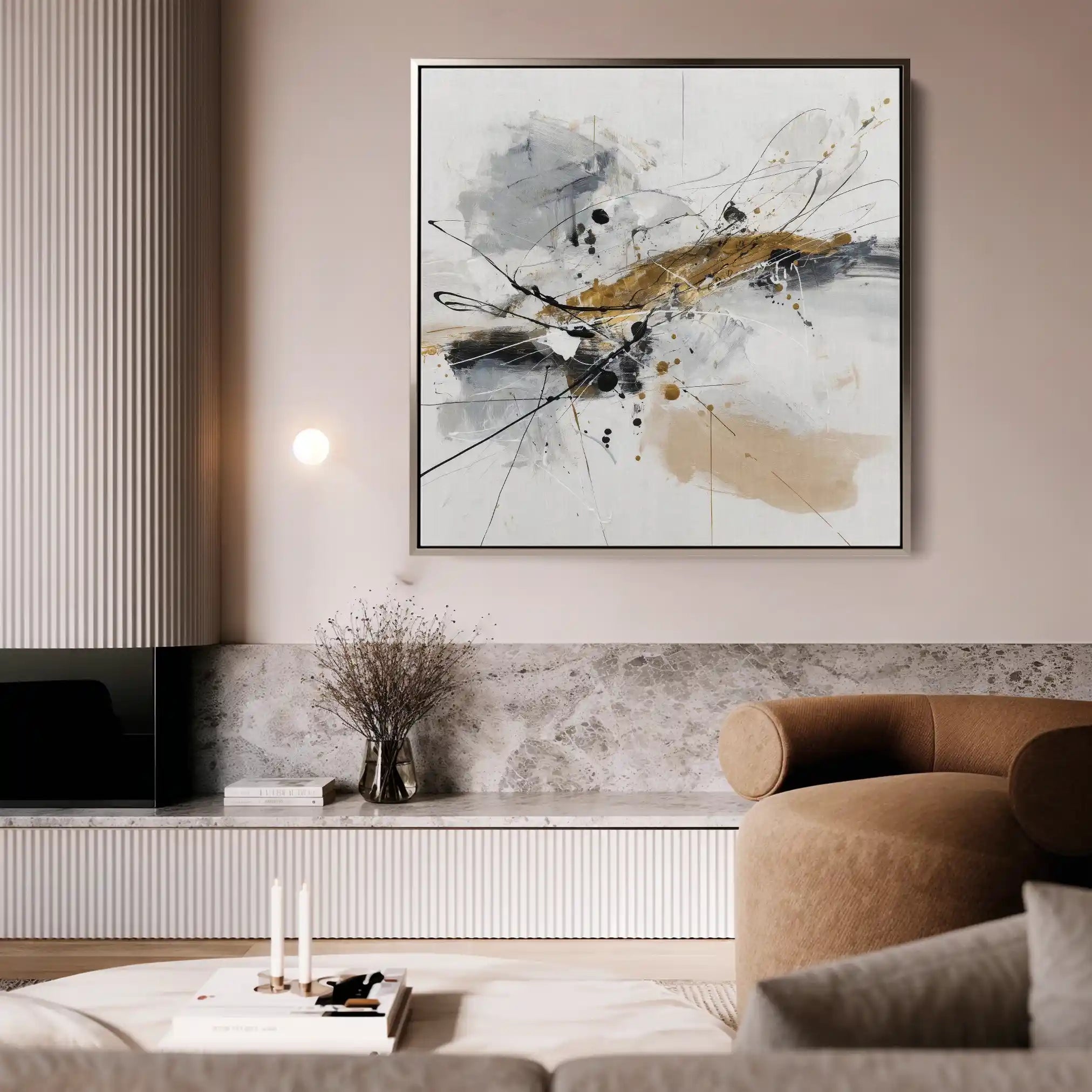 Abstract 1054 Canvas Art 60 x 60 cm / Stretched on hidden frame