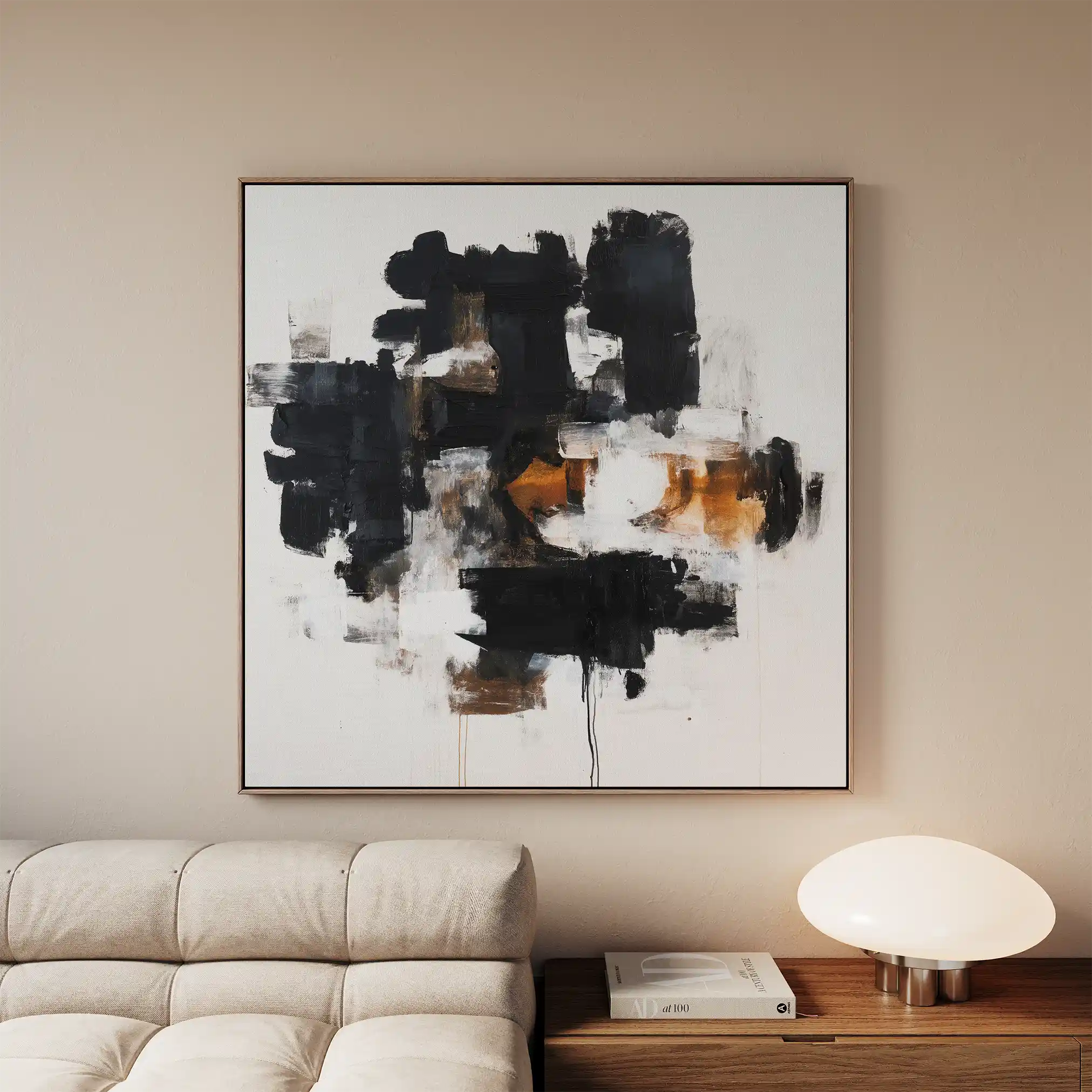 Abstract 1055 Canvas Art 60 x 60 cm / Stretched on hidden frame