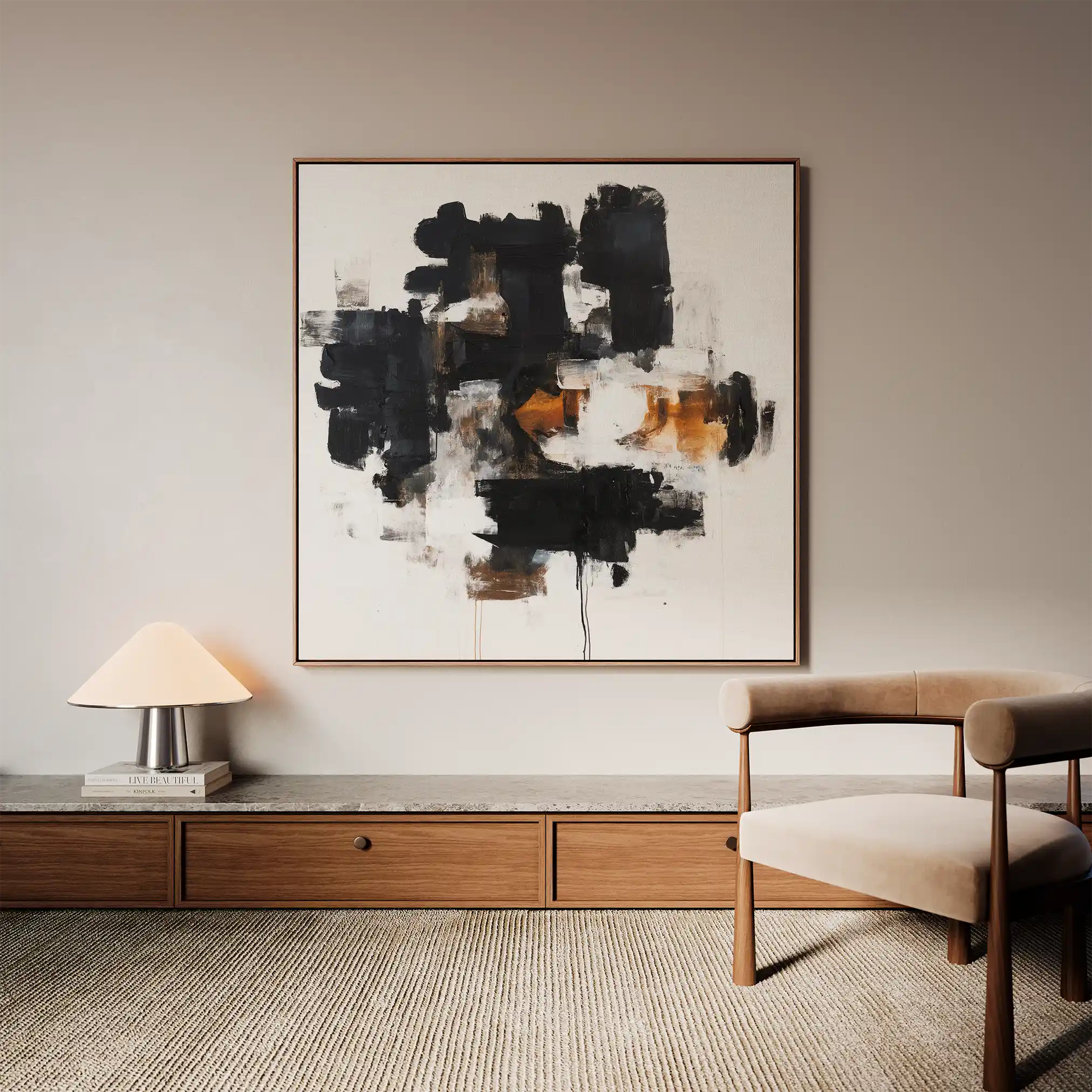 Abstract 1055 Canvas Art 60 x 60 cm / Stretched on hidden frame