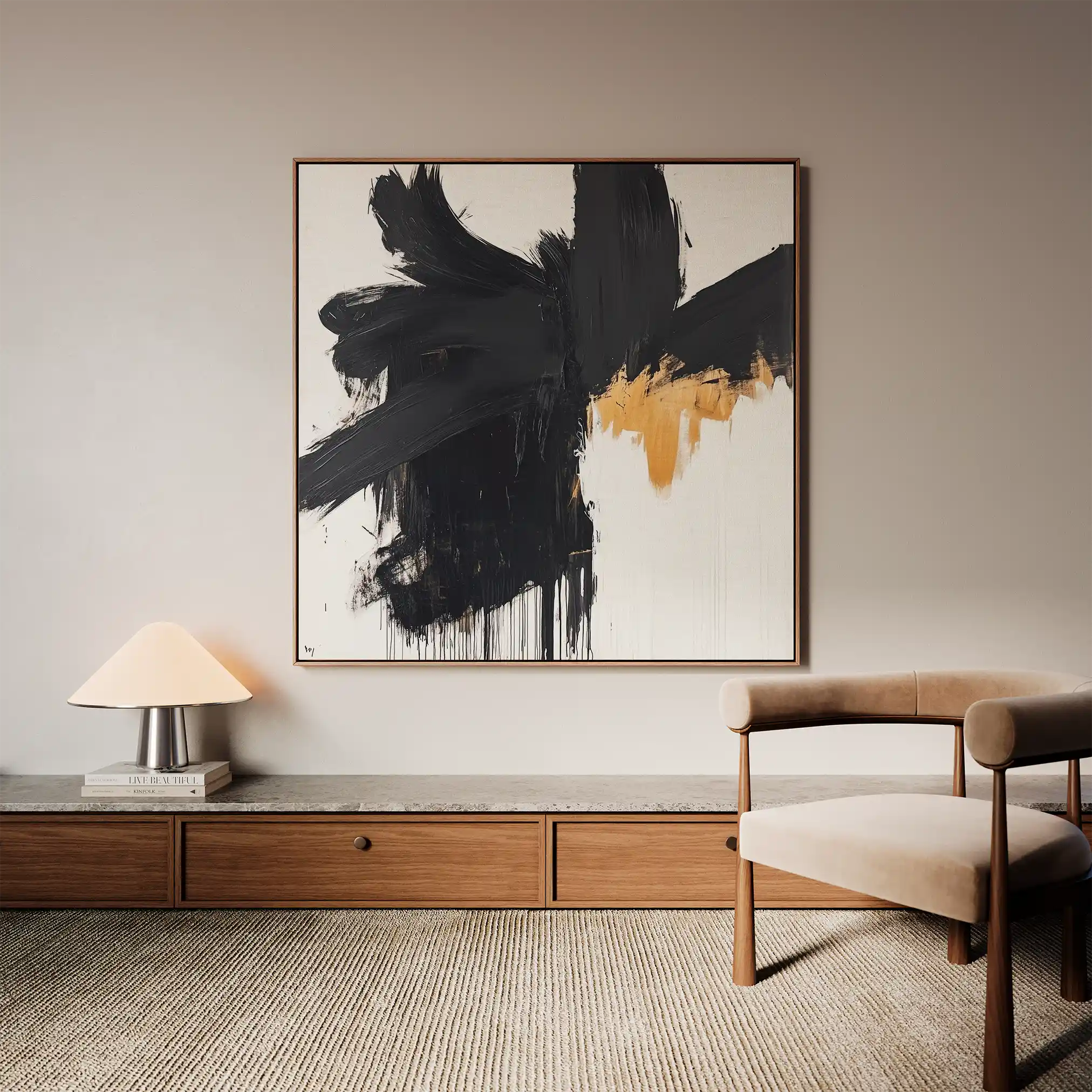 Abstract 1056 Canvas Art 60 x 60 cm / Stretched on hidden frame