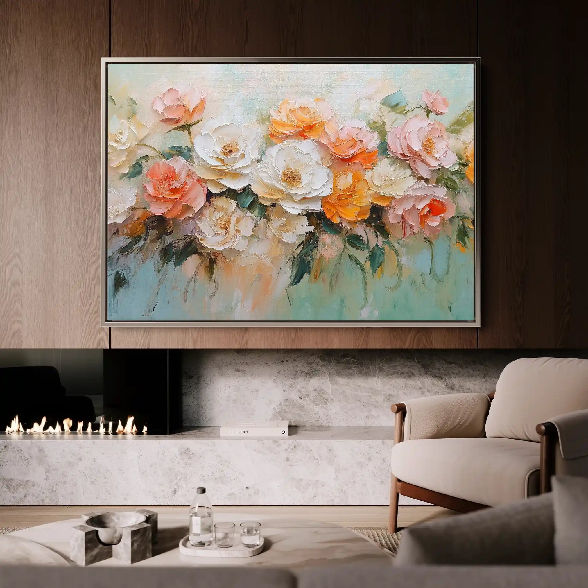 Floral Canvas Wall Art WAD1056-F 90 x 60 cm / Stretched on hidden frame